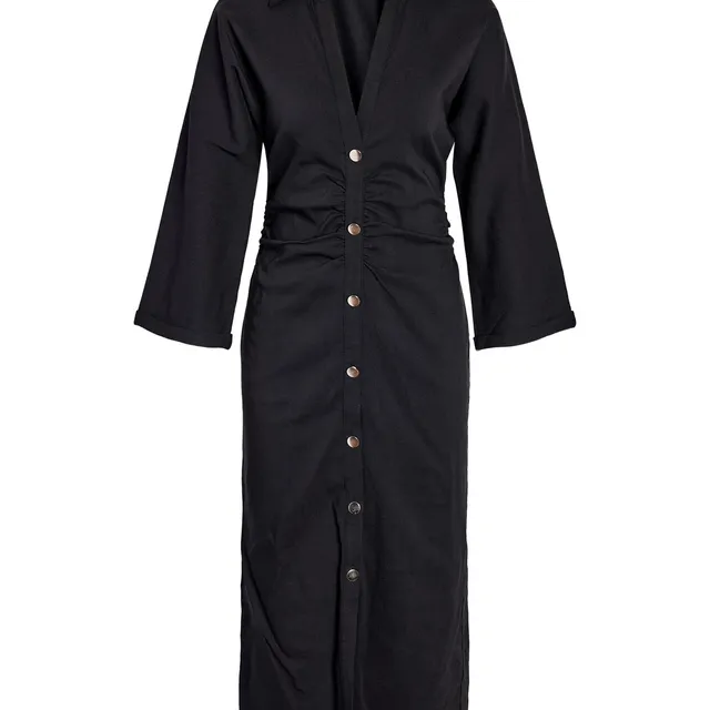 noisy-may-midikleid-hemdkleid-durchgekn-pft-3-4-arm image 1
