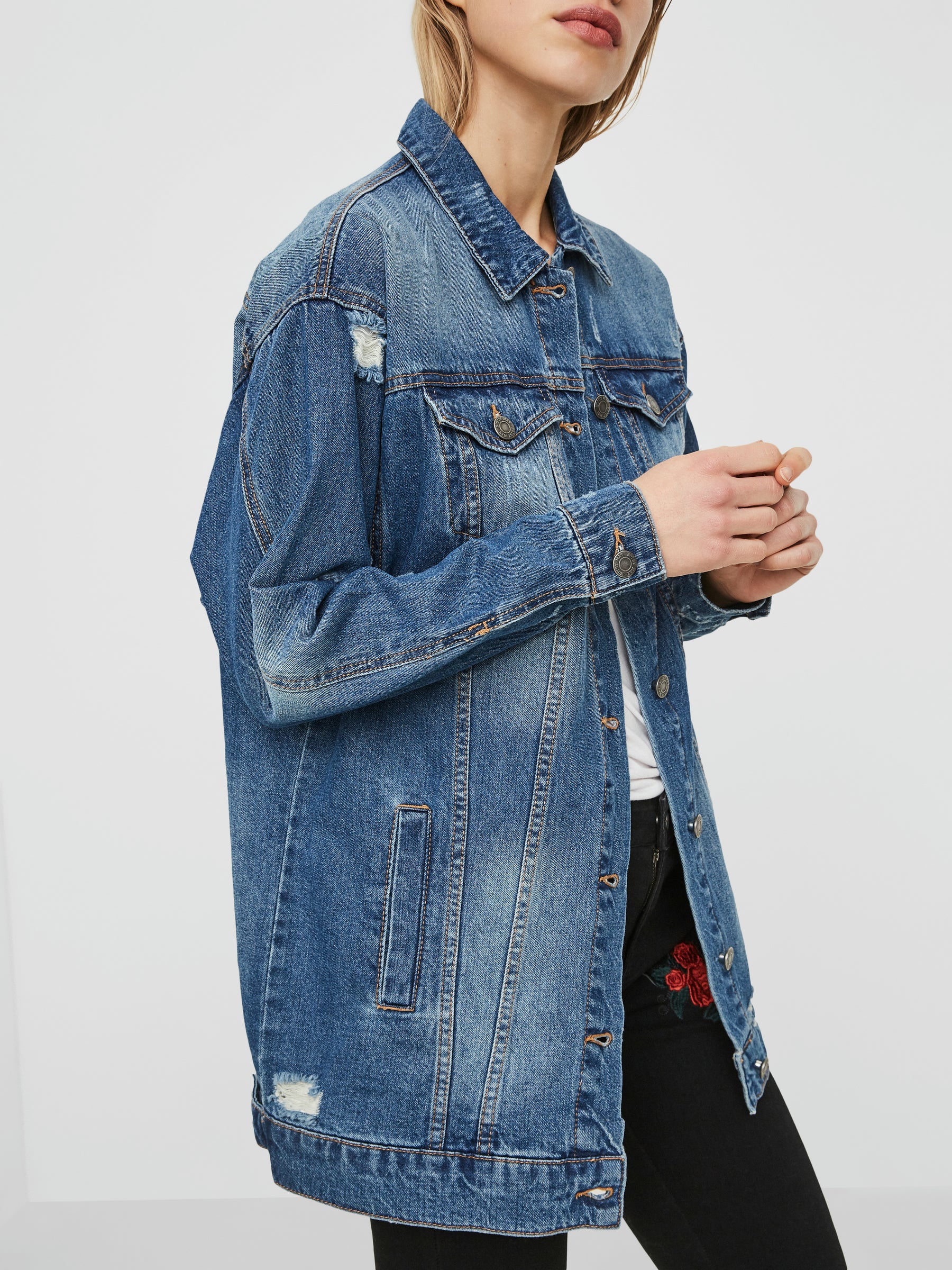 noisy-may-lange-jeansjacke-oversize-mit-abrieb image 5
