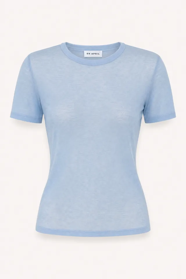 oh-april-slim-fit-t-shirt-sky-blue-modal-kaschmir image 1