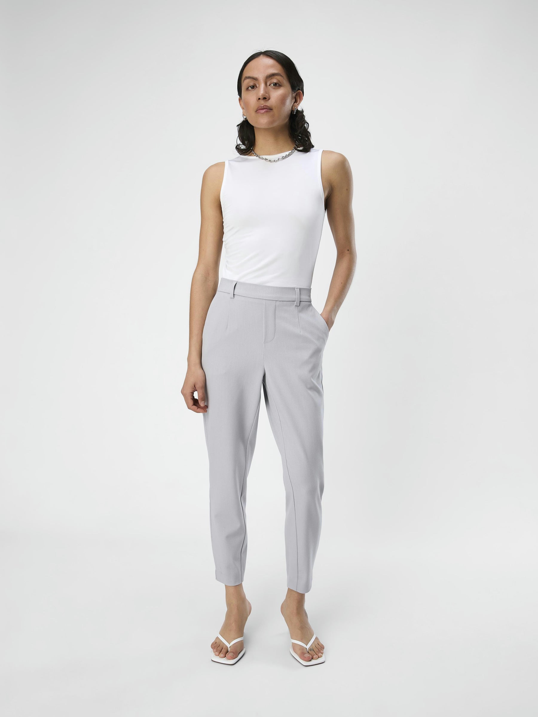 object-objlisa-slim-cropped-stoffhose-mid-waist-stretch-4 image 5