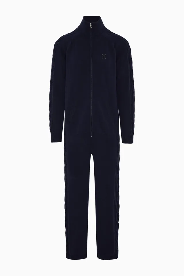 onepiece-cable-lux-cashmere-jumpsuit-kaschmir-overall-navy image 1