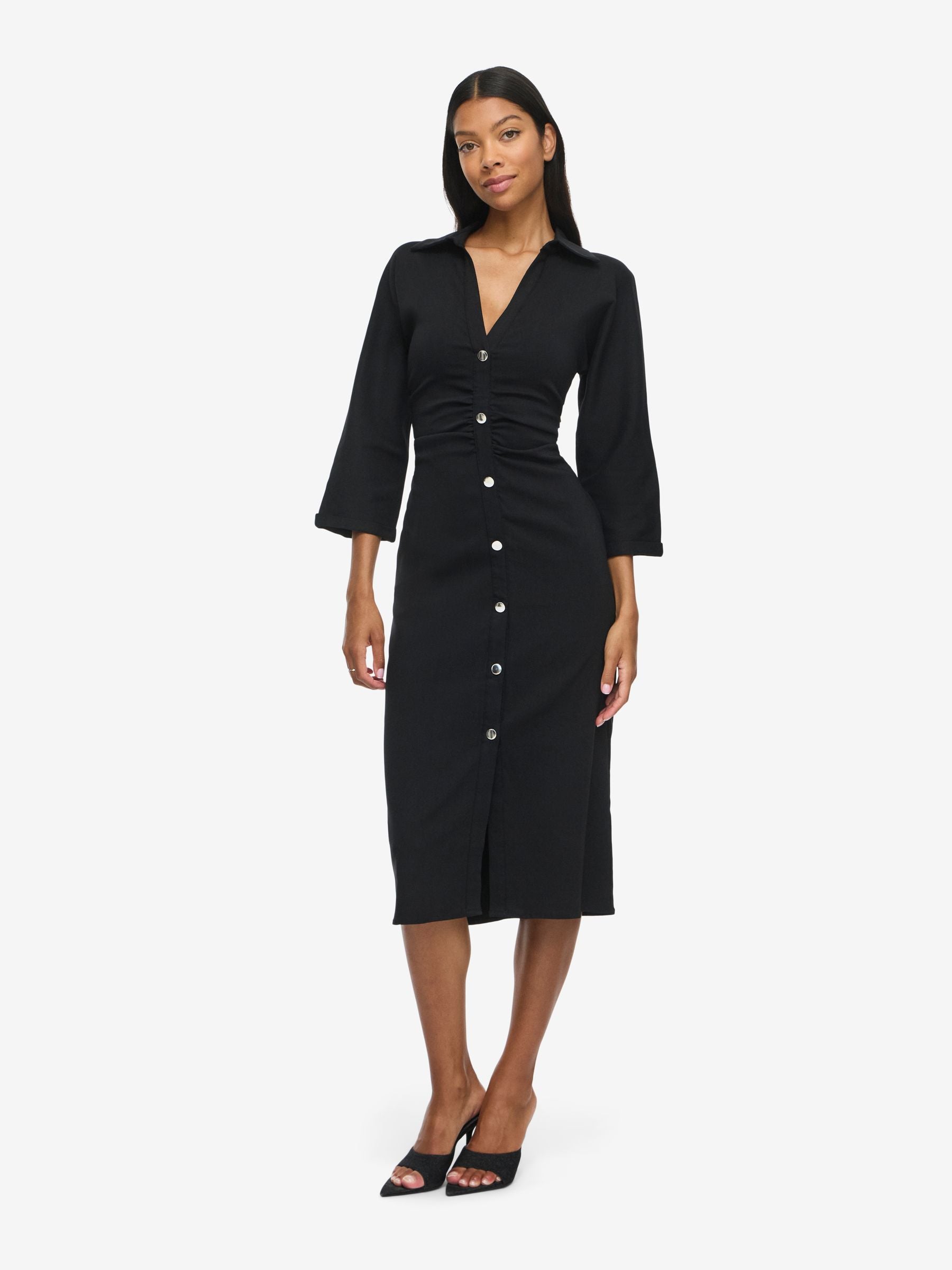 noisy-may-vestito-midi-hemdkleid-v-ausschnitt image 5