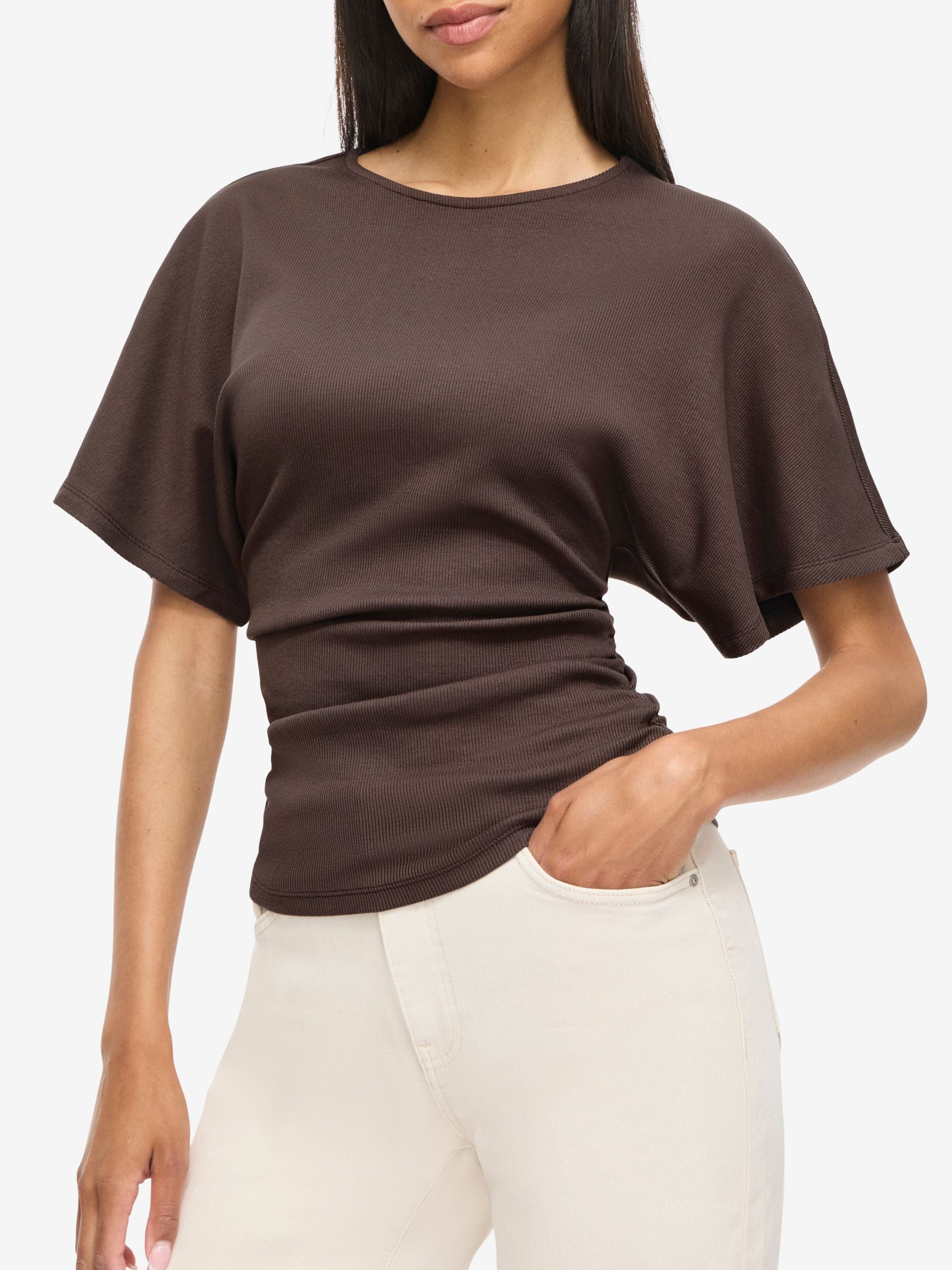 noisy-may-abbi-t-shirt-damen-bio-baumwolle-gerafft image 6