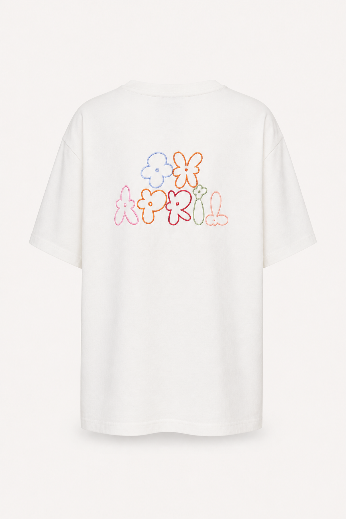 oh-april-bf-t-shirt-flower-white-baumwolle-oversized image 1