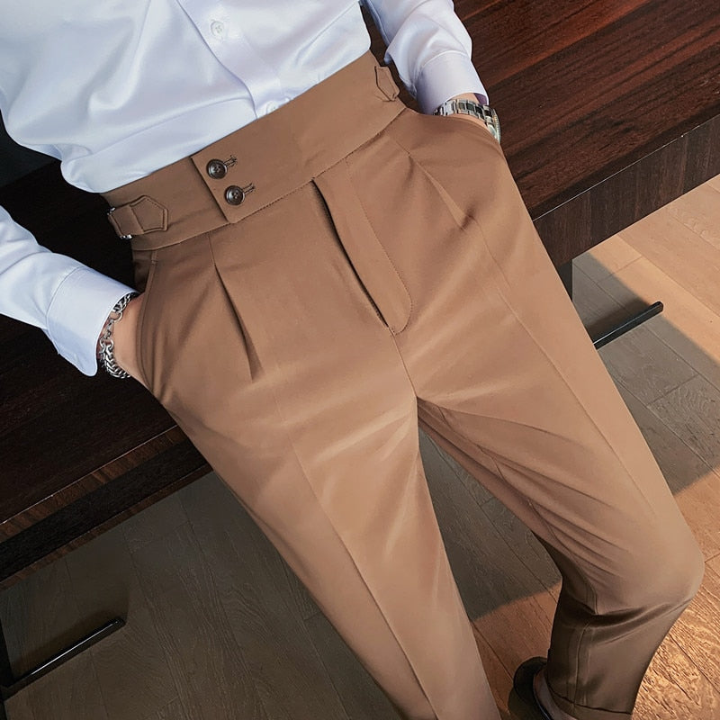 arys-bundfaltenhose-herren-schwarz-32-high-waist image 1