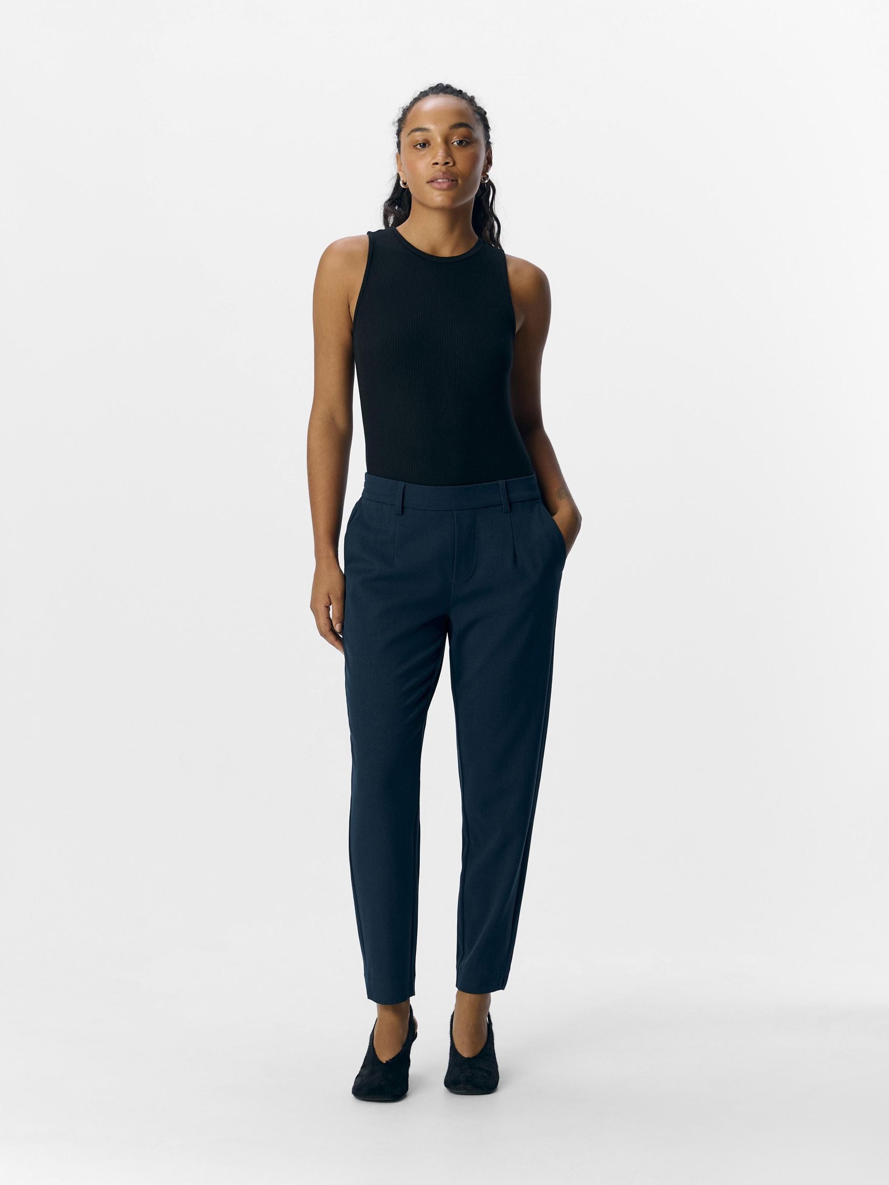 object-objlisa-slim-cropped-stoffhose-mid-waist-stretch-3 image 4