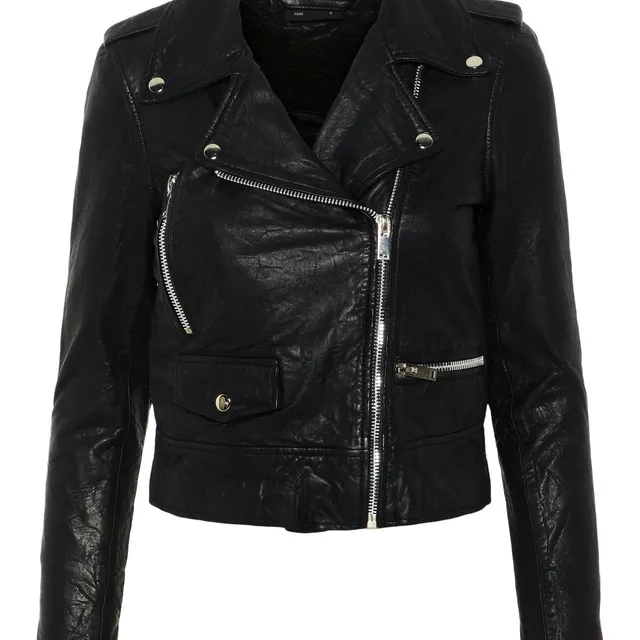 noisy-may-biker-leather-jacket-lederjacke-damen-tight-fit image 1