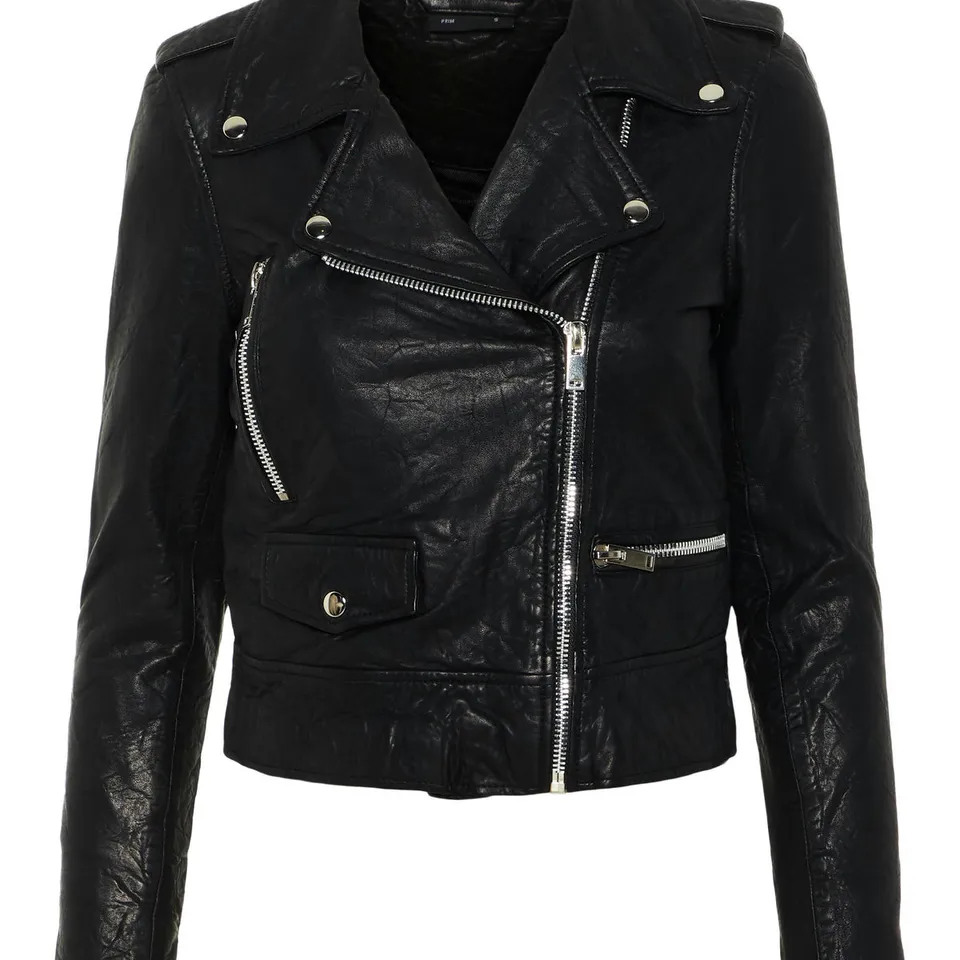 noisy-may-biker-lederjacke-damen-lammleder-schwarz-50-cm image 1