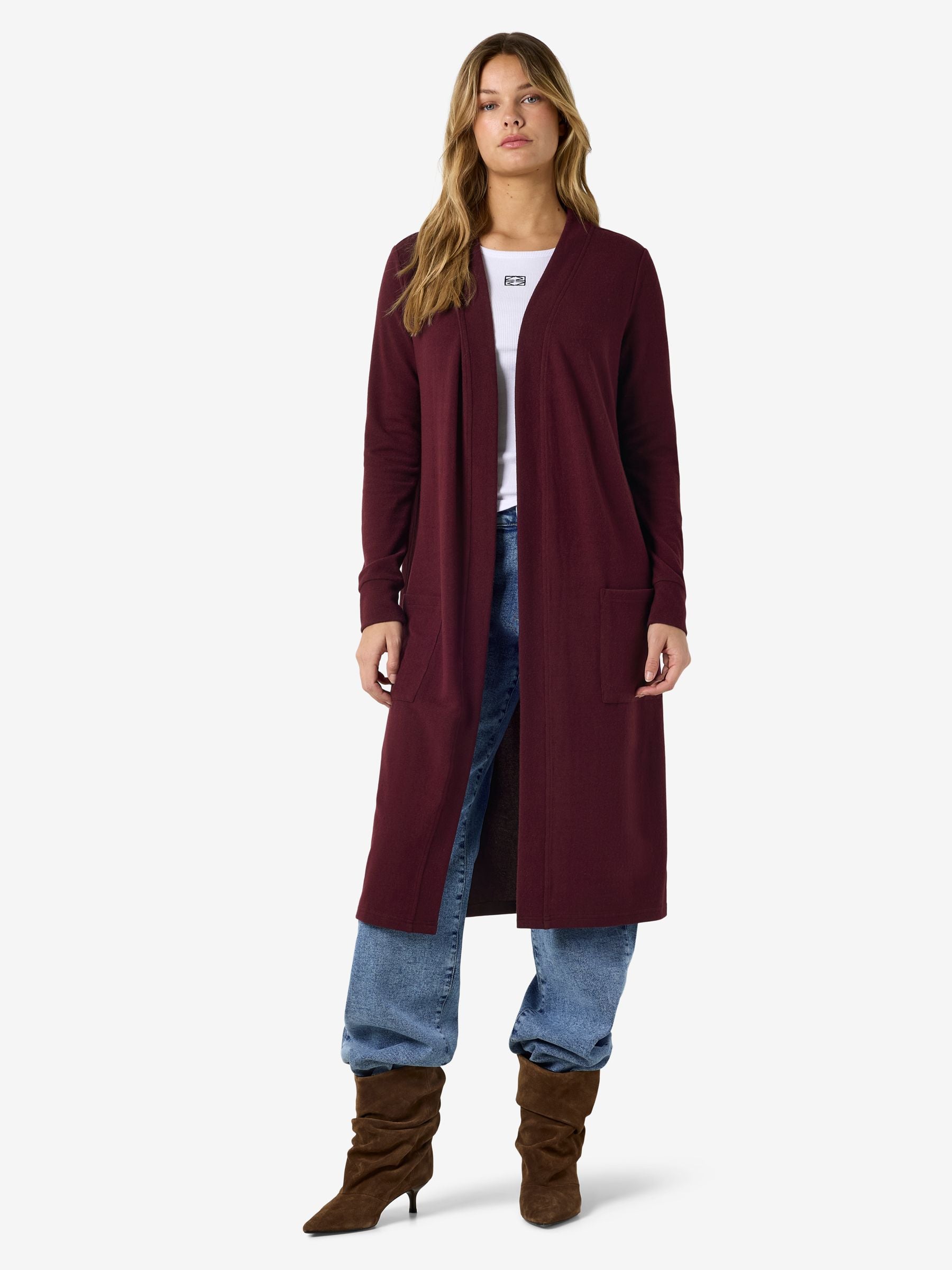 noisy-may-long-ouvert-cardigan-lang-mit-taschen image 2