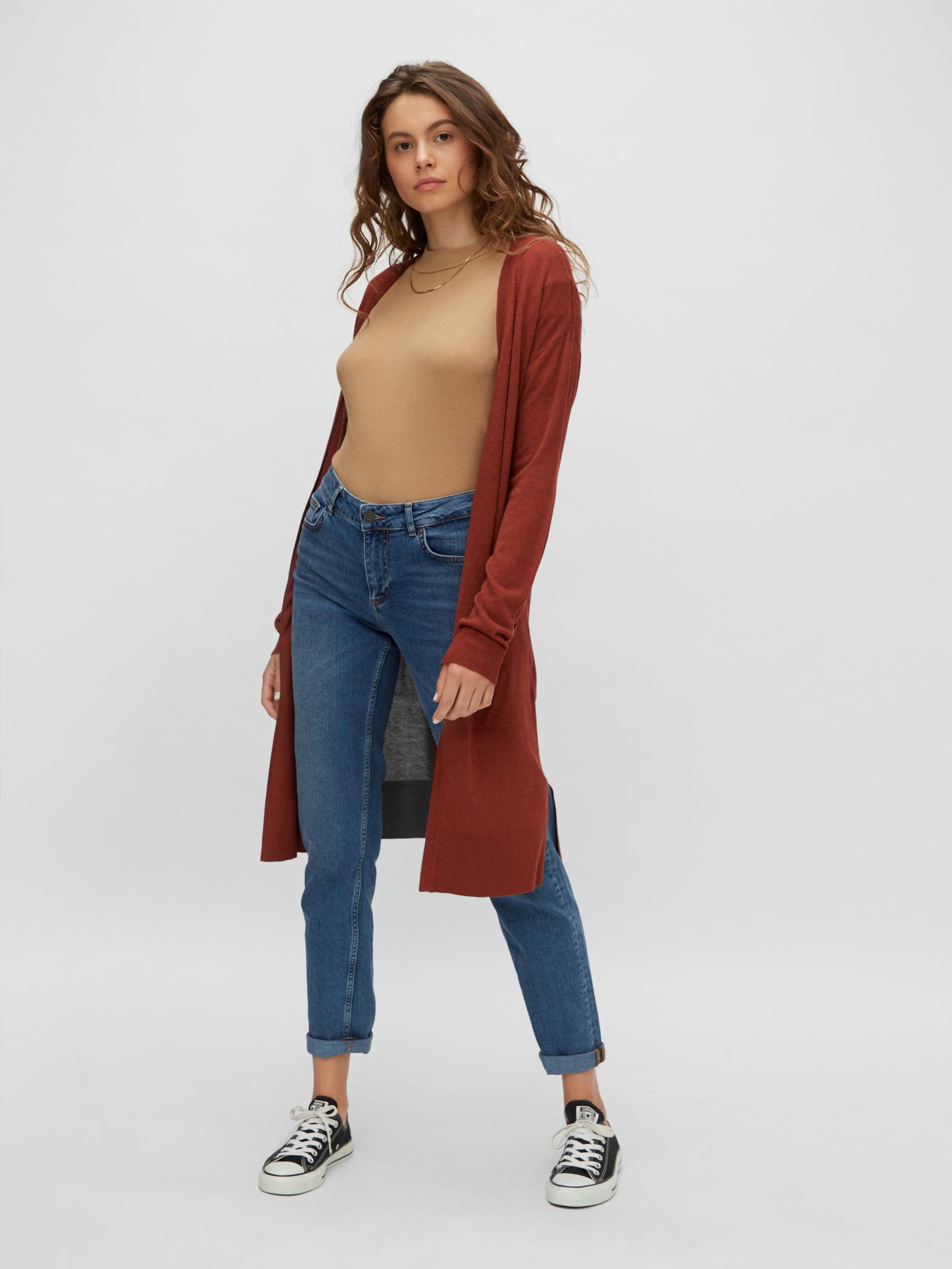 noisy-may-cardigan-lang-strickjacke-mit-taschen image 5