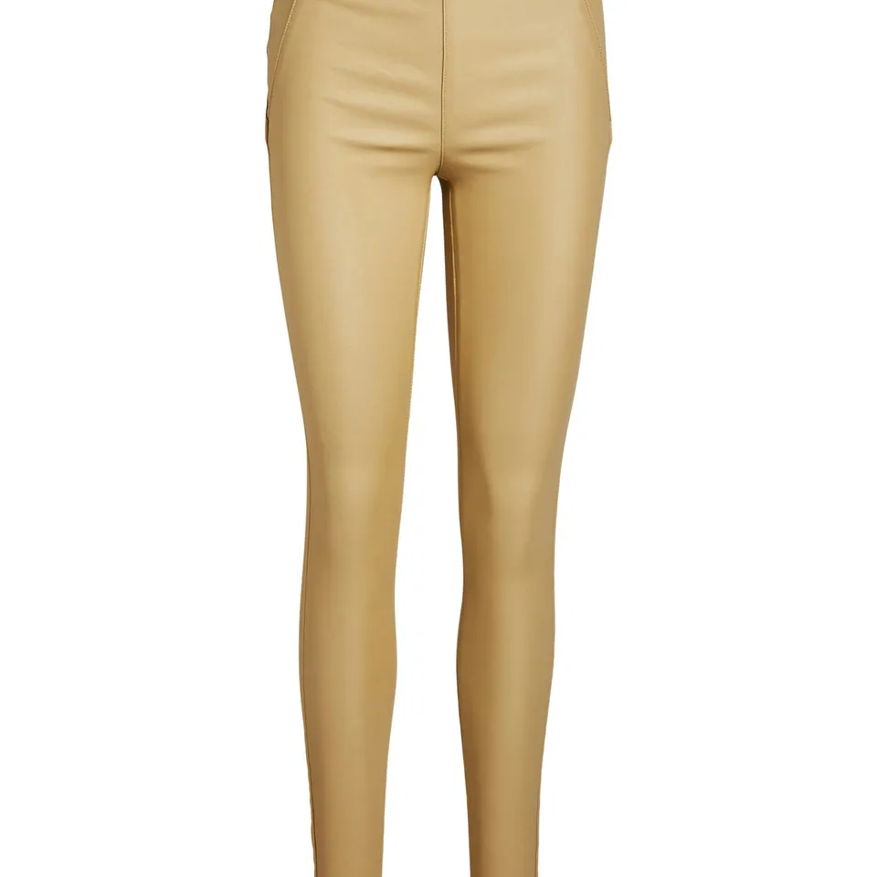 object-leggings-coated-slim-fit-glitzer-mid-waist image 1