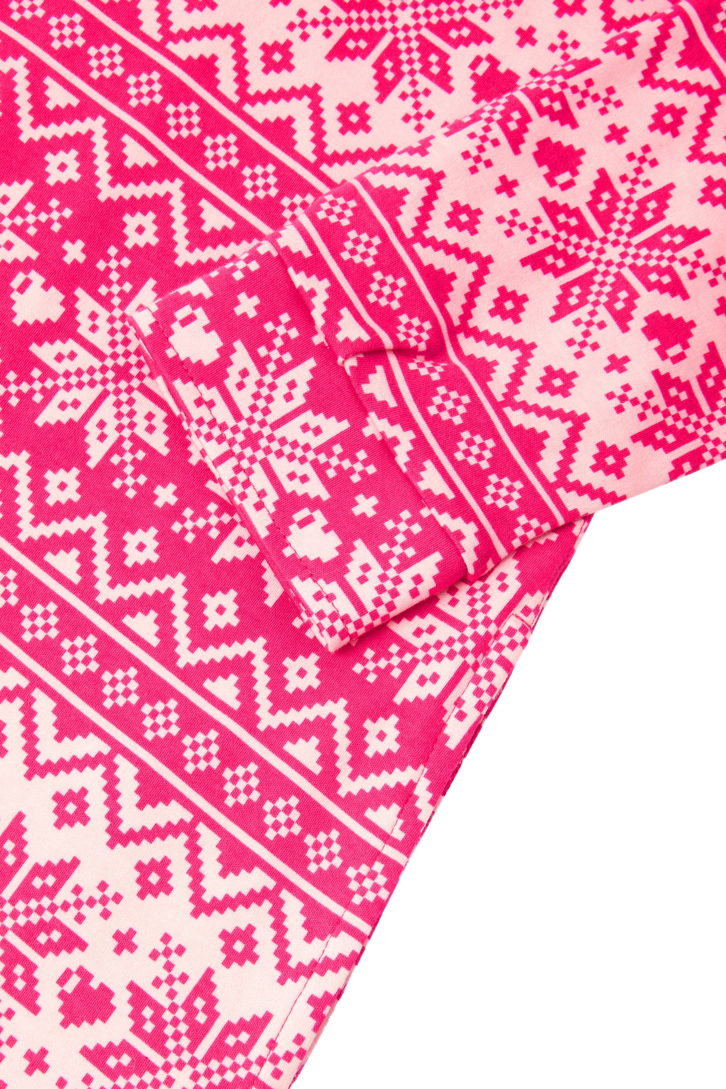 onepiece-winter-pyjamas-pink-schneeflocken-schlafanzug image 6