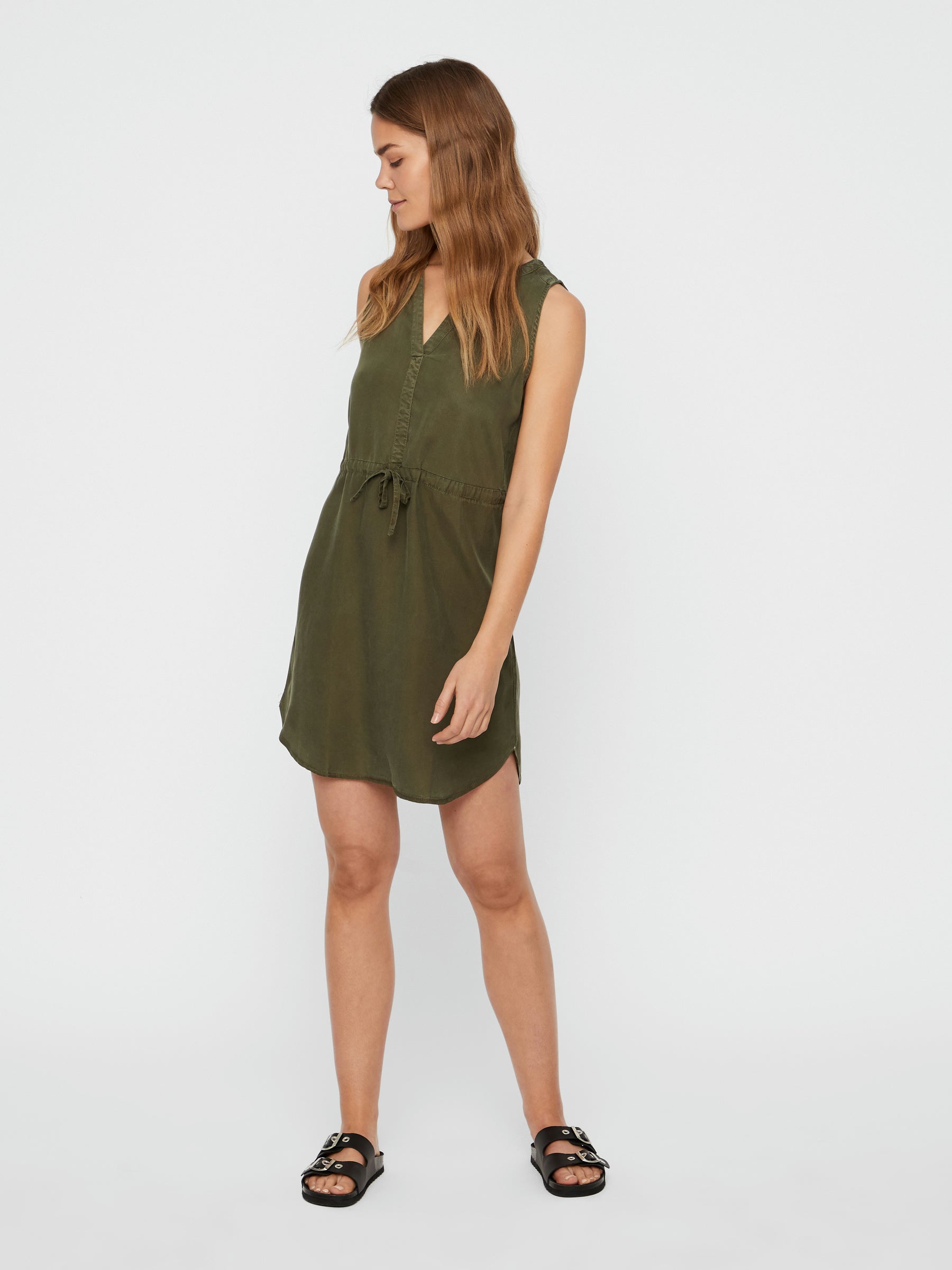 noisy-may-chambray-kleid-rmellos-v-ausschnitt-92cm image 4