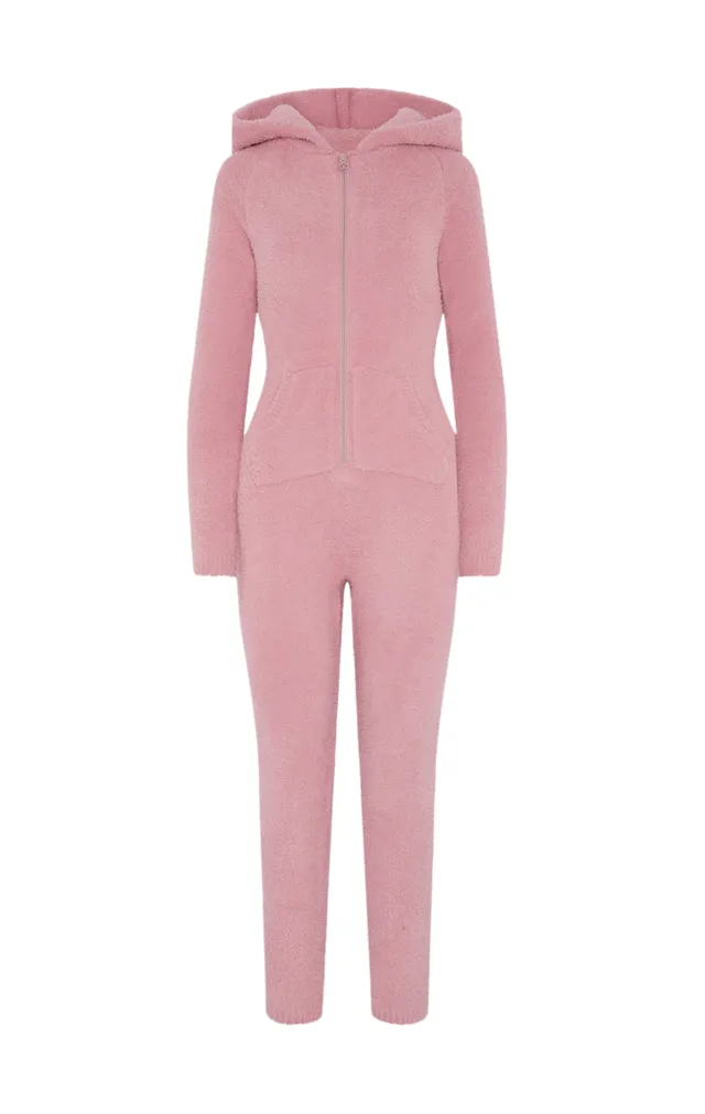 onepiece-chenille-jumpsuit-damen-overall-pink-flauschig image 1