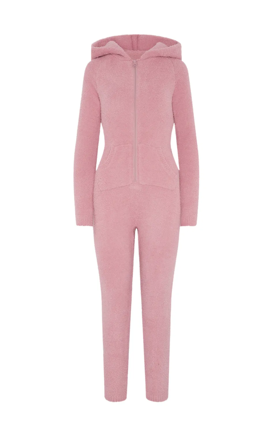 onepiece-chenille-jumpsuit-damen-overall-pink-flauschig image 1