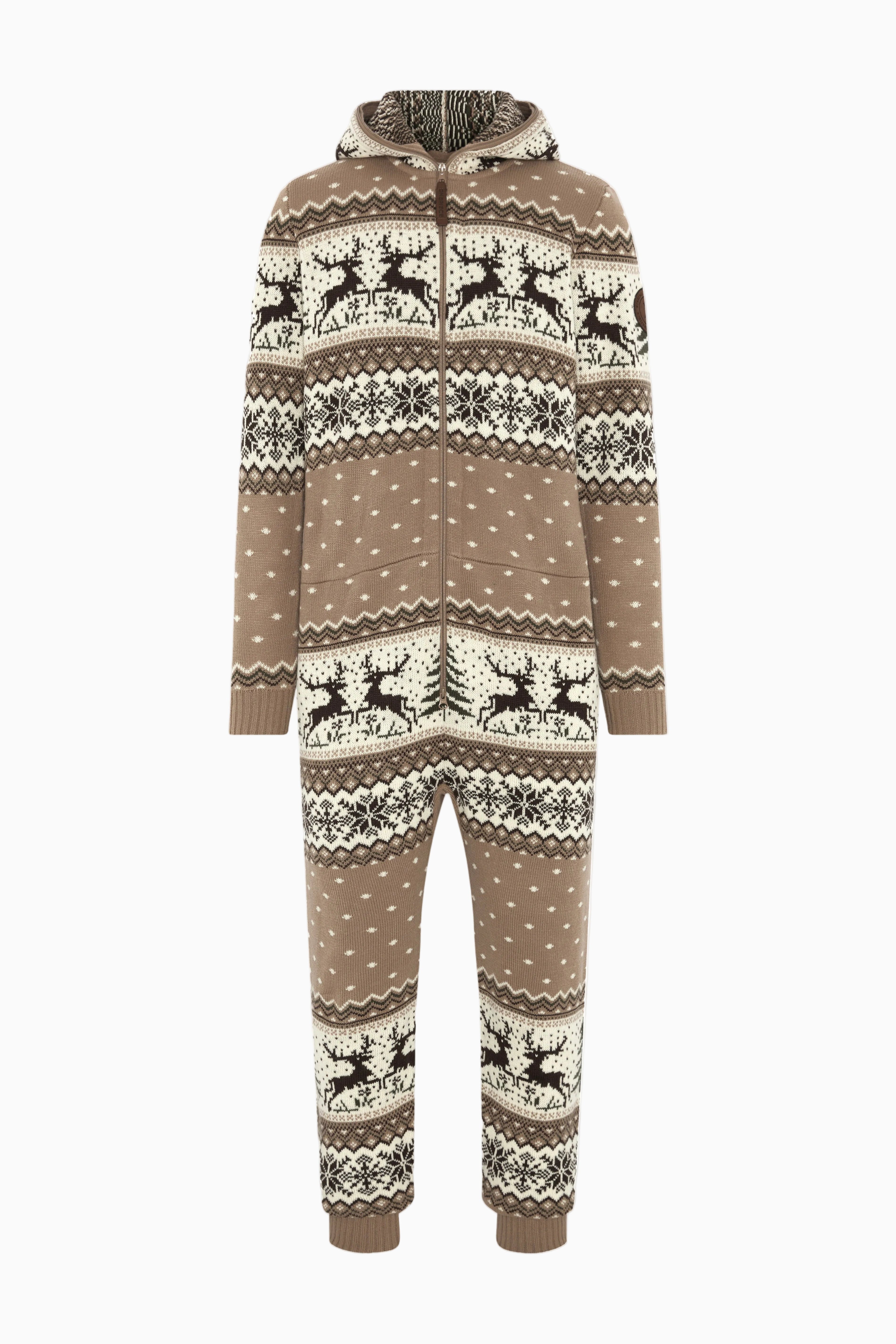 onepiece-holidays-are-coming-jumpsuit-braun-warmer-damen-overall image 1