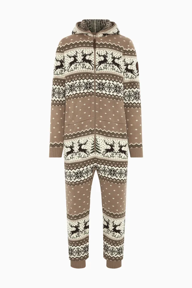onepiece-holidays-are-coming-jumpsuit-braun-warmer-damen-overall image 1