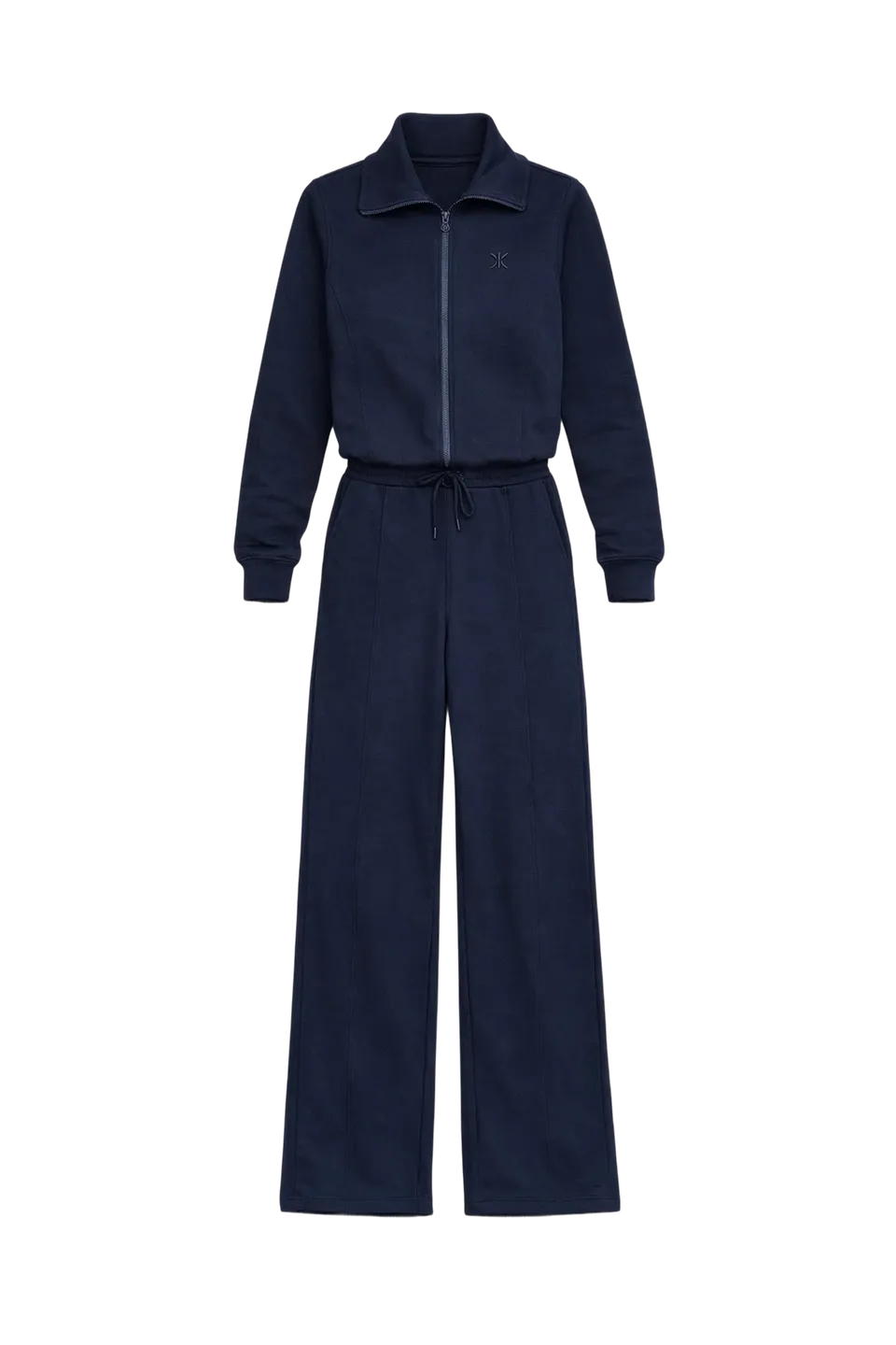 onepiece-sporty-basic-jumpsuit-damen-navy-baumwolle image 1