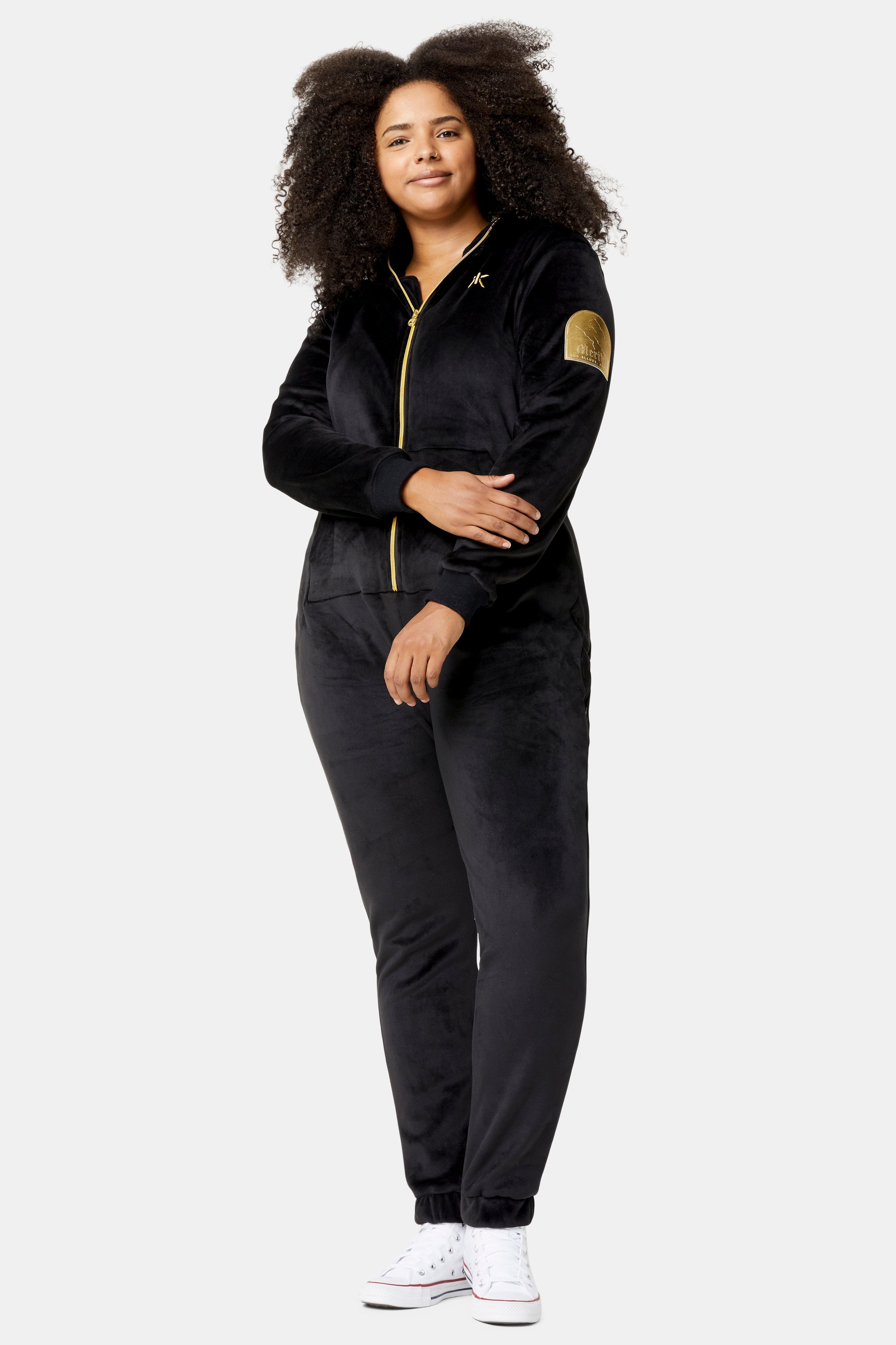 onepiece-alps-soft-velvet-fitted-jumpsuit-schwarz image 8
