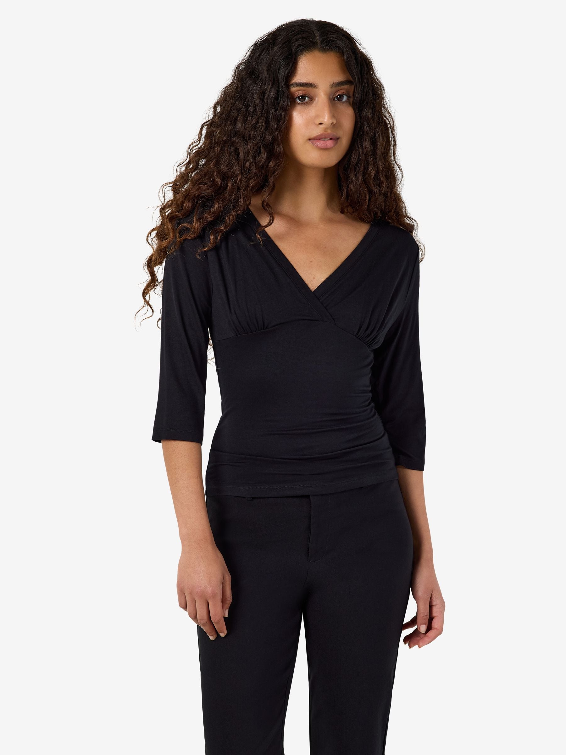 noisy-may-nmjune-top-mit-3-4-rmeln-v-ausschnitt-damen image 6
