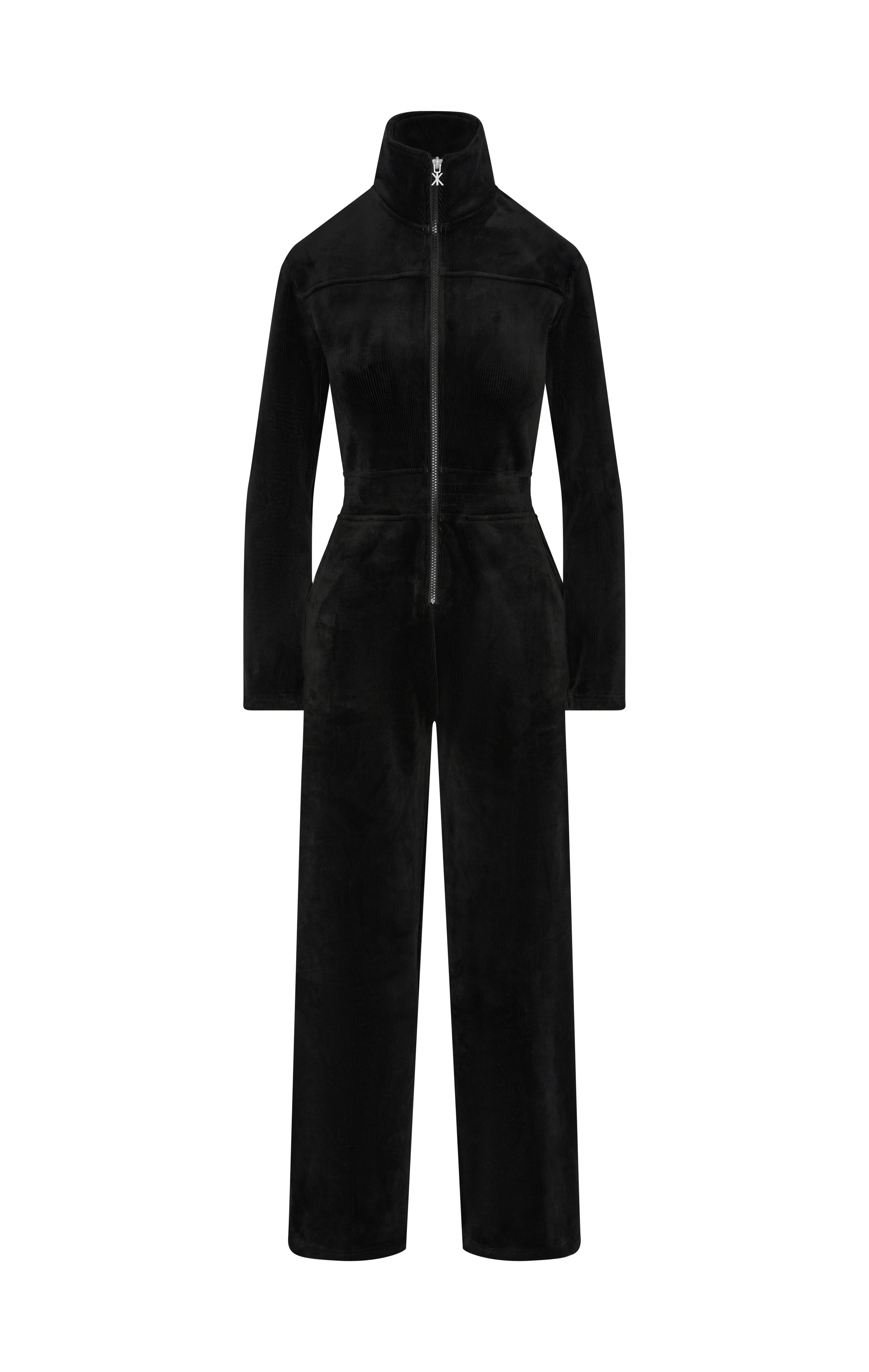 onepiece-cord-loose-jumpsuit-overall-schwarz-weit image 1