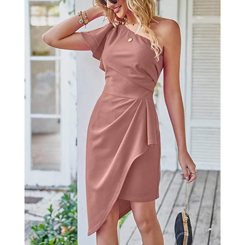 arys-one-shoulder-cocktailkleid-schwarz-bodycon-r-schen image 7