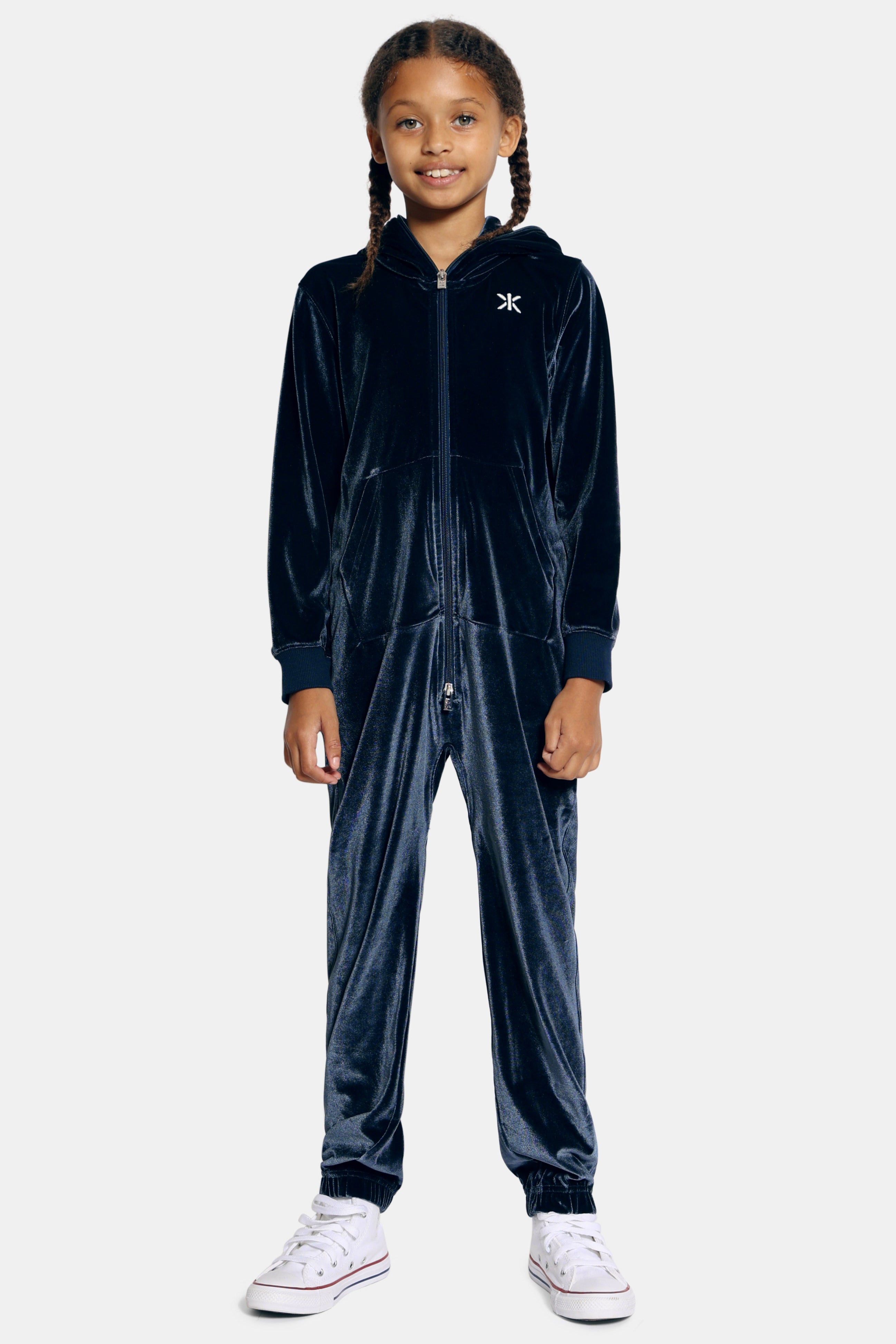 onepiece-original-velour-kids-jumpsuit-navy-samt image 2
