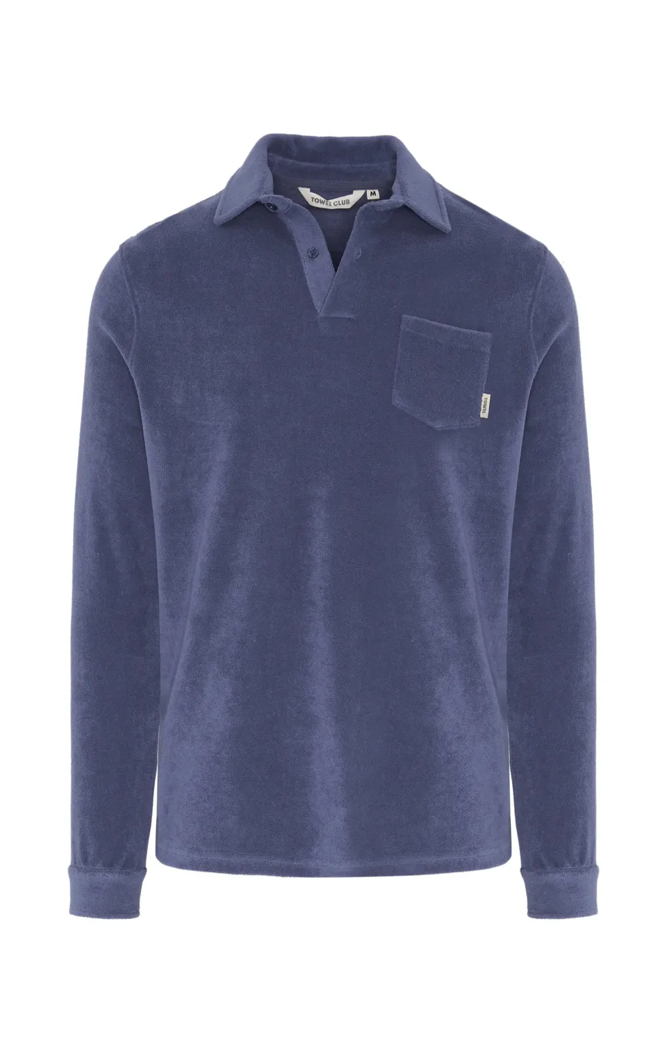 onepiece-towel-club-longsleeve-polo-shirt-dusty-navy-frottee image 1