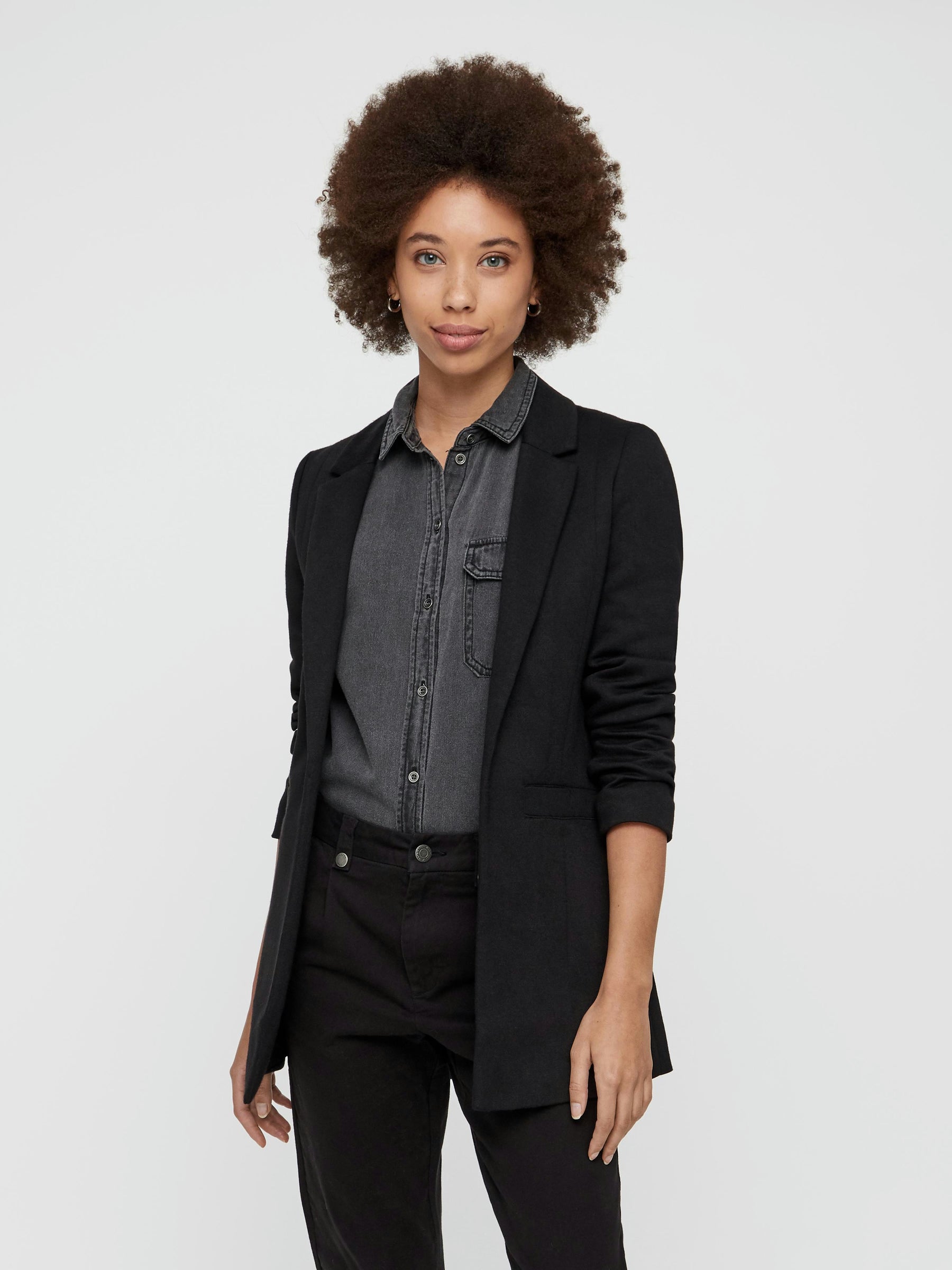 noisy-may-blazer-lang-ohne-verschluss-gef-ttert image 3