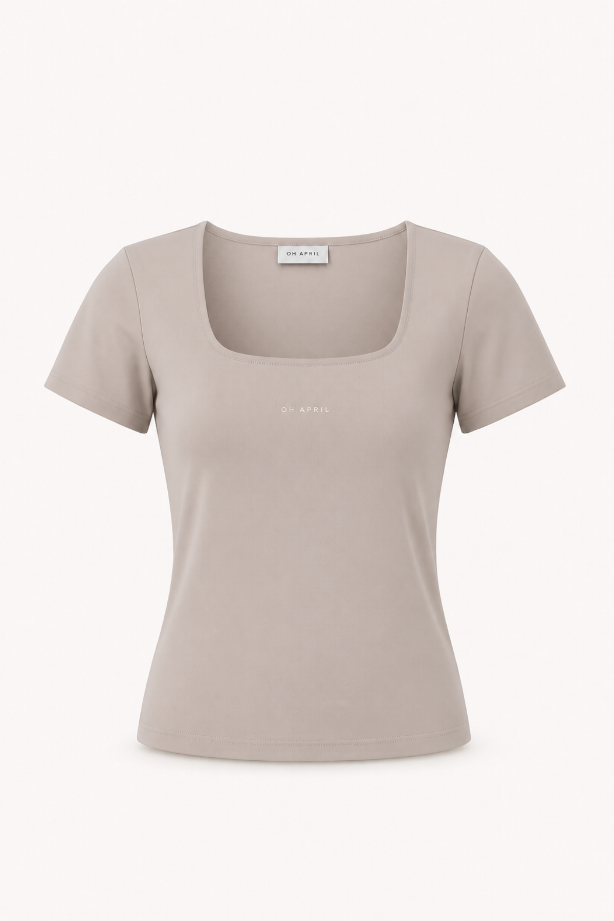 oh-april-kalina-slim-fit-t-shirt-taupe-lyocell image 1
