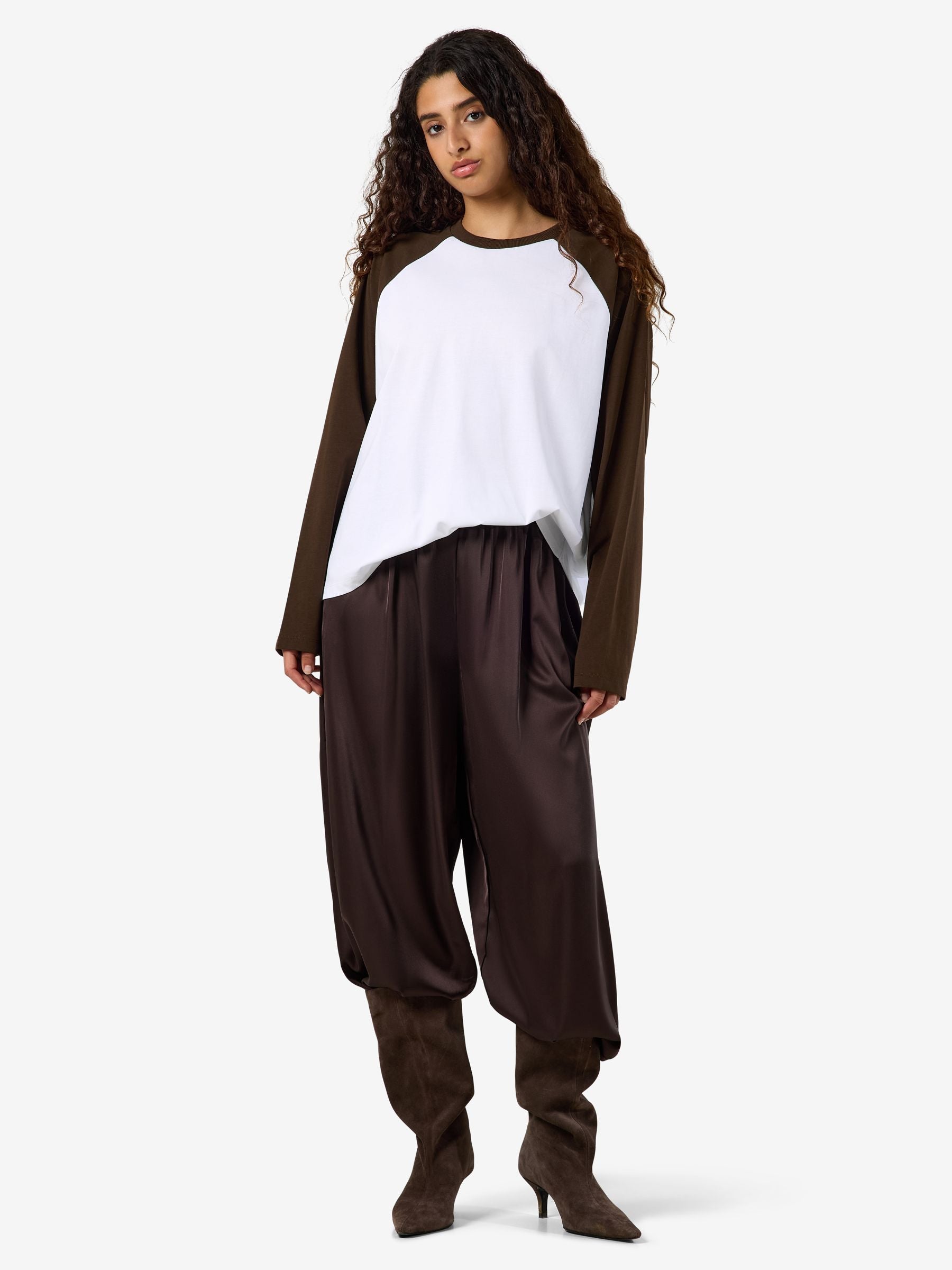 noisy-may-nmember-langarmshirt-colourblock-beige-braun-damen image 3