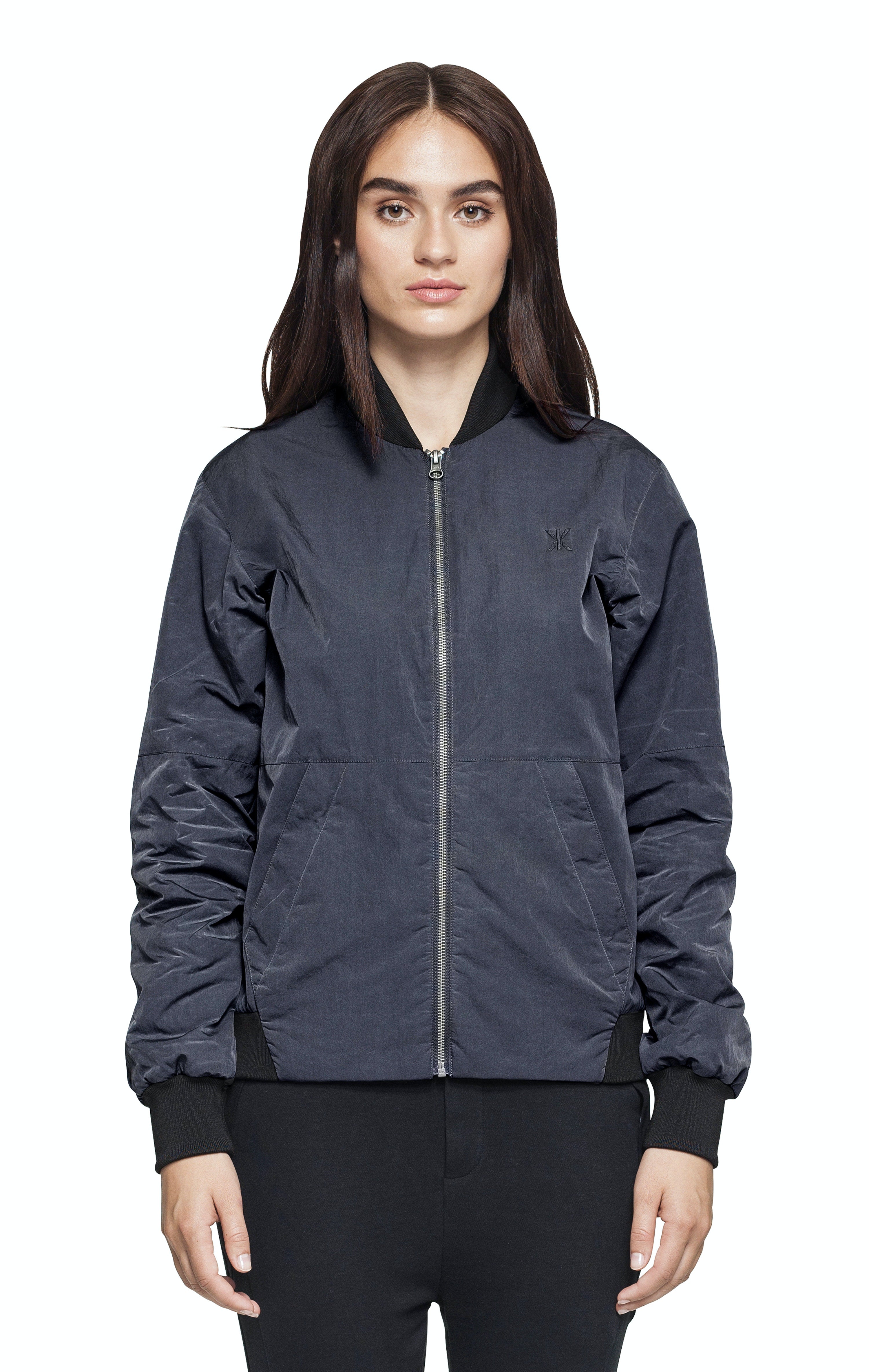 onepiece-ripple-bomber-jacket-bomberjacke-damen-dunkelgrau image 3