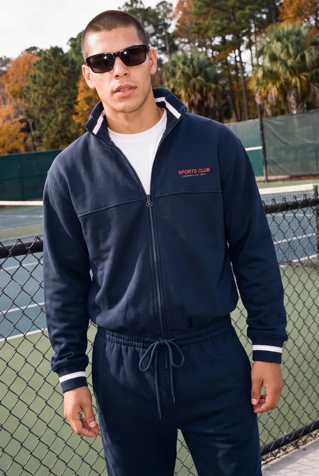 onepiece-90s-sporty-jumpsuit-overall-damen-navy-90er image 1