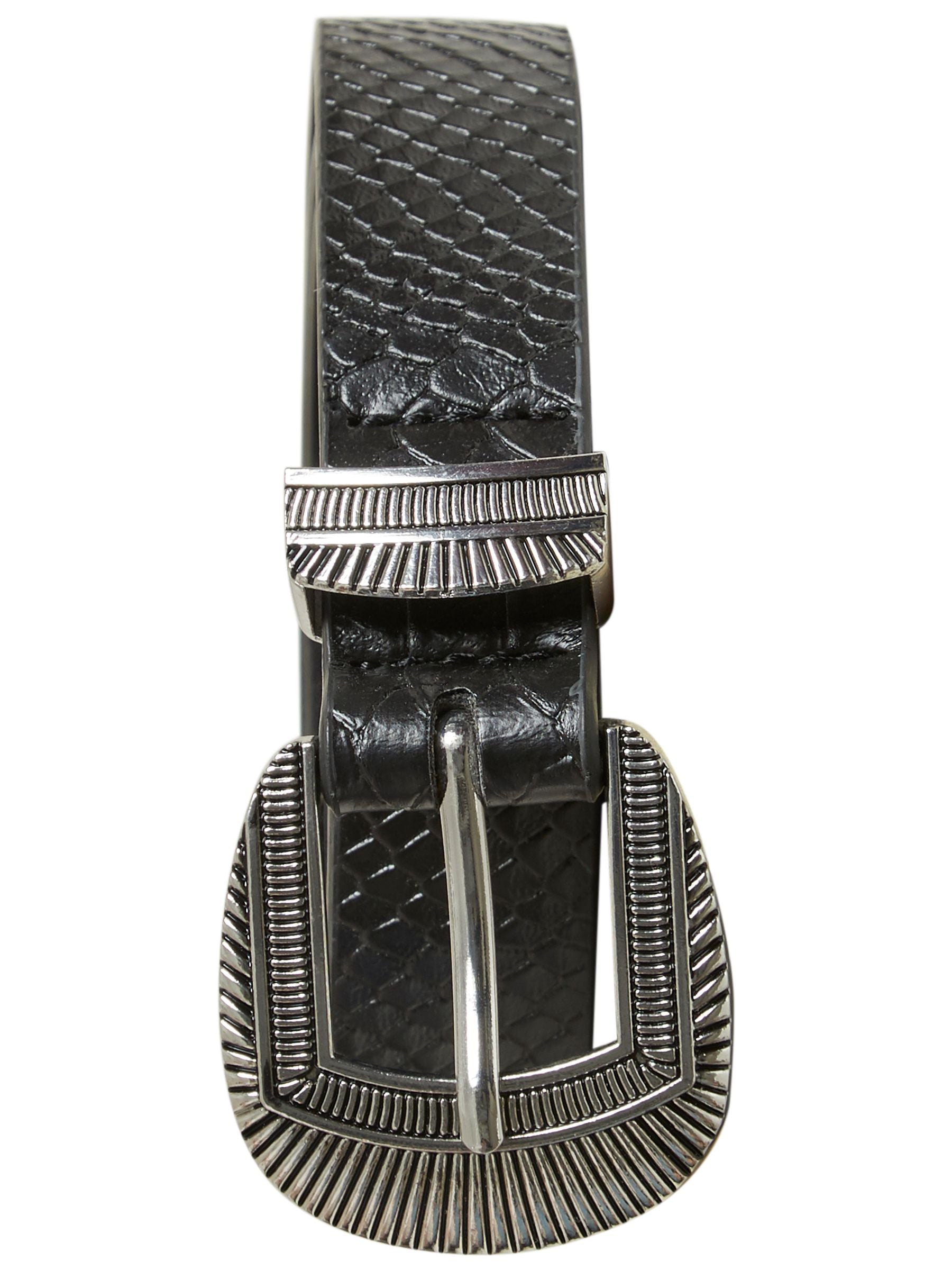 object-accessories-kunstlederg-rtel-silber-schnalle-95-cm image 2