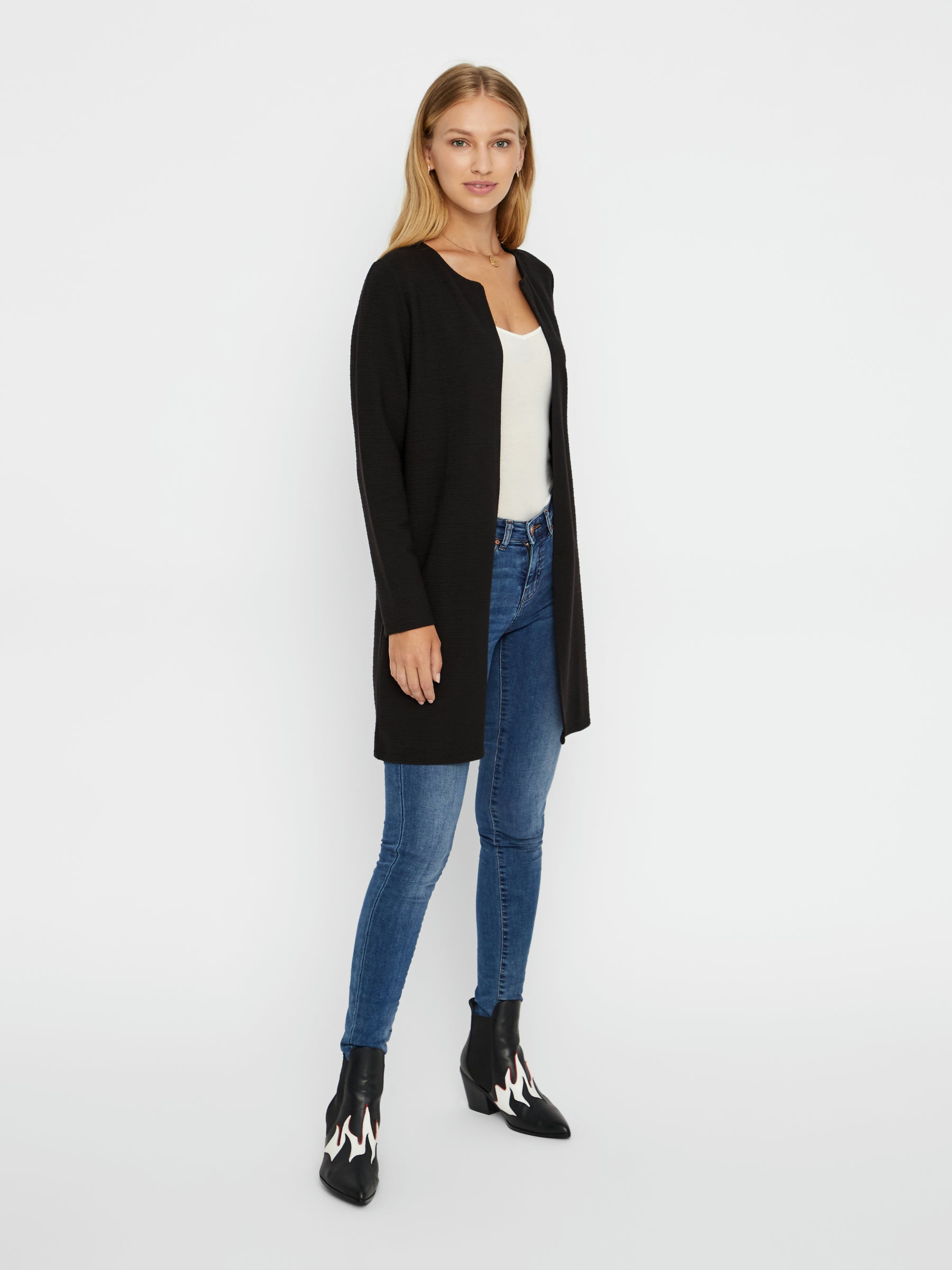 noisy-may-strickjacke-lang-langarm-cardigan-polyester-85-cm image 4