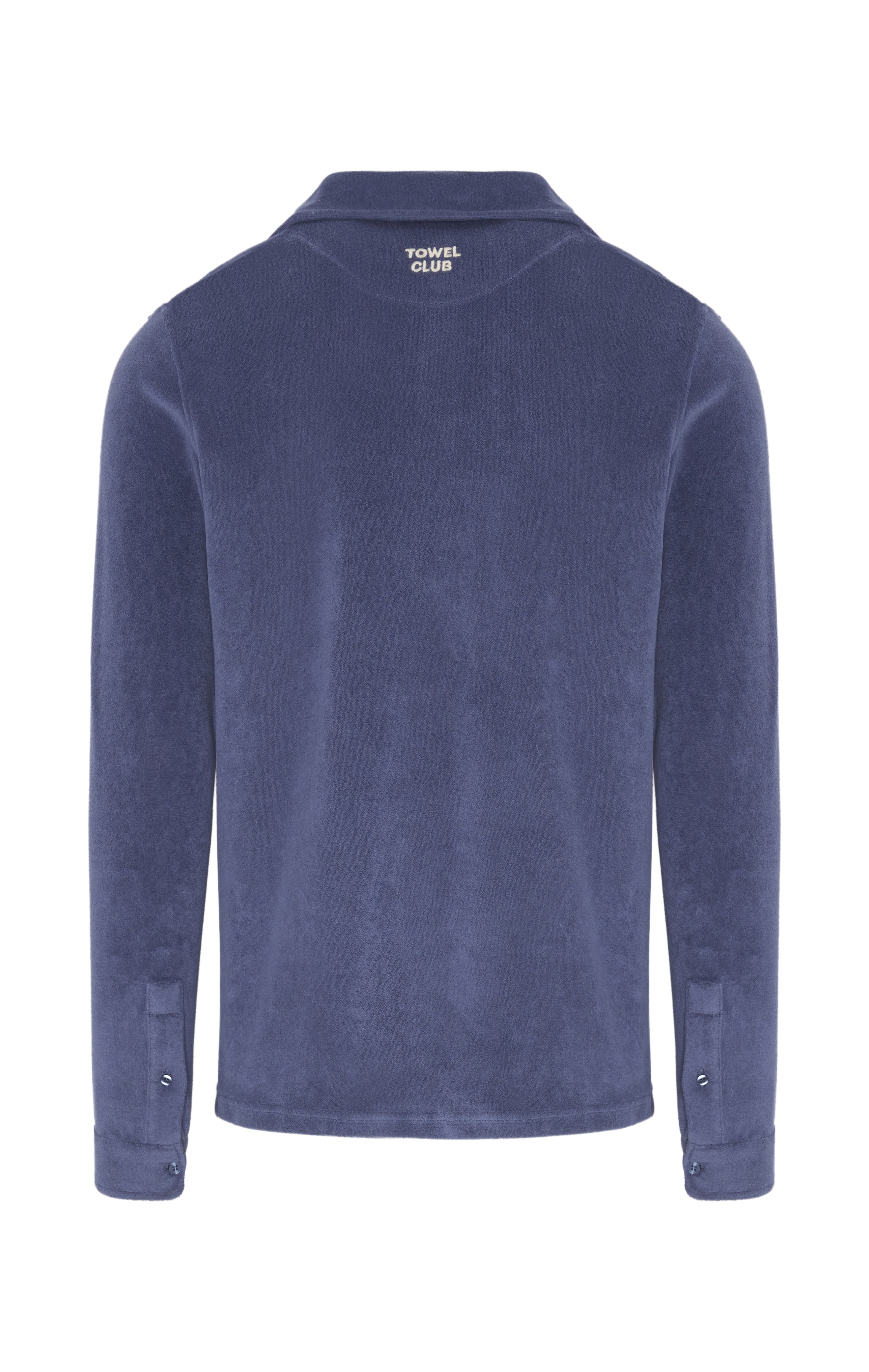onepiece-towel-club-longsleeve-polo-shirt-dusty-navy-frottee image 2