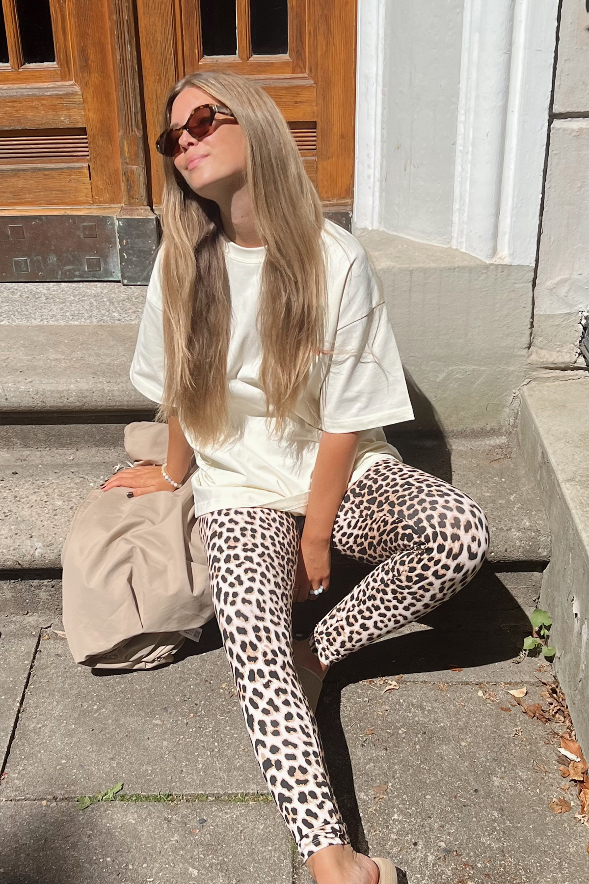oh-april-rita-leggings-leo-print-hose-beige-baumwolle image 1