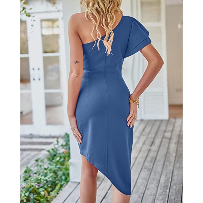 arys-one-shoulder-cocktailkleid-schwarz-bodycon-r-schen image 3
