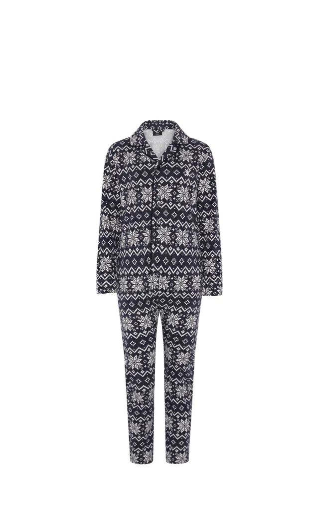 onepiece-winter-kids-pyjama-jumpsuit-navy-schneeflocke image 1