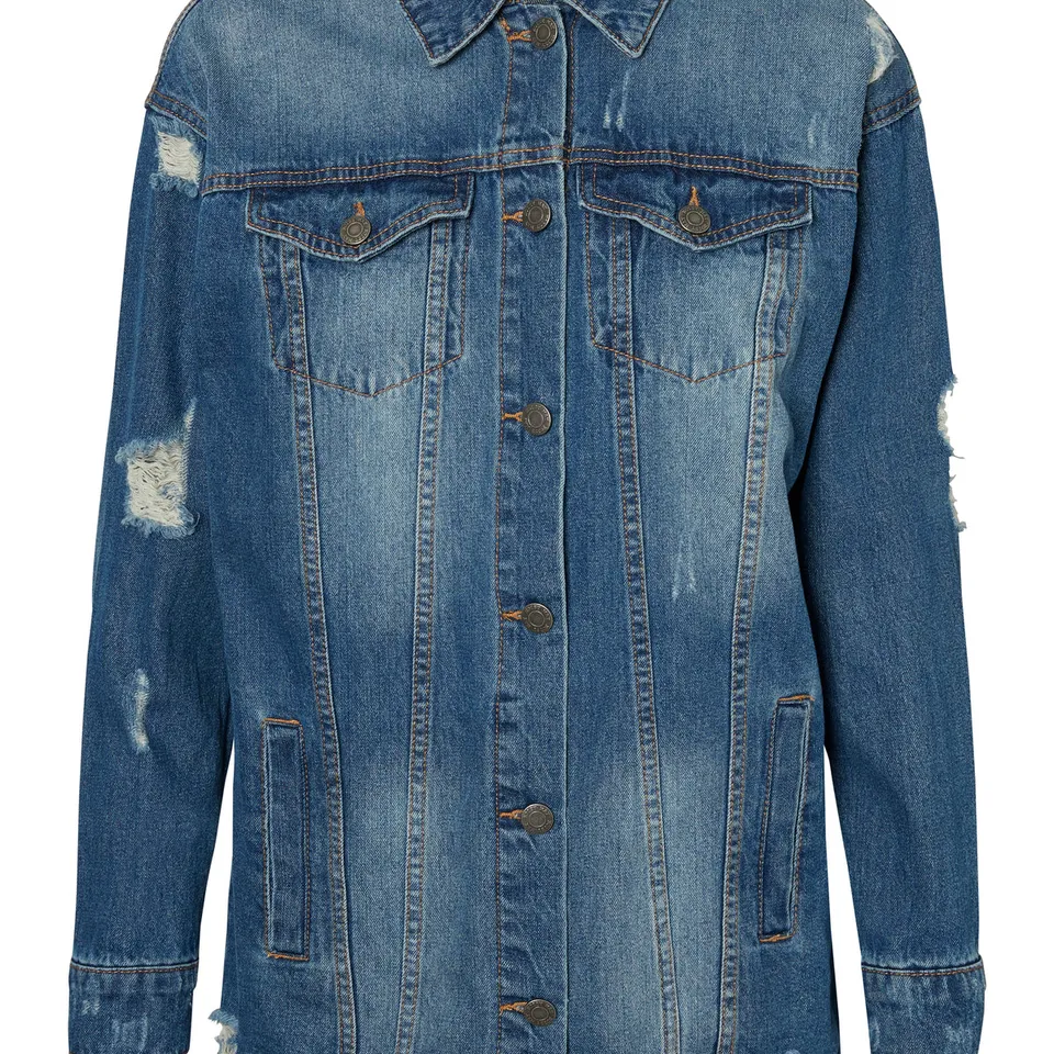 noisy-may-lange-jeansjacke-oversize-mit-abrieb image 1
