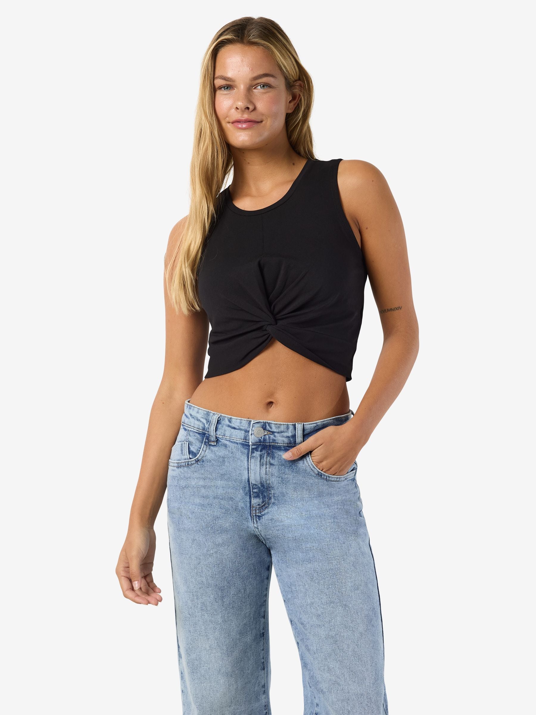 noisy-may-crop-top-rmellos-mit-knoten-baumwolle image 6