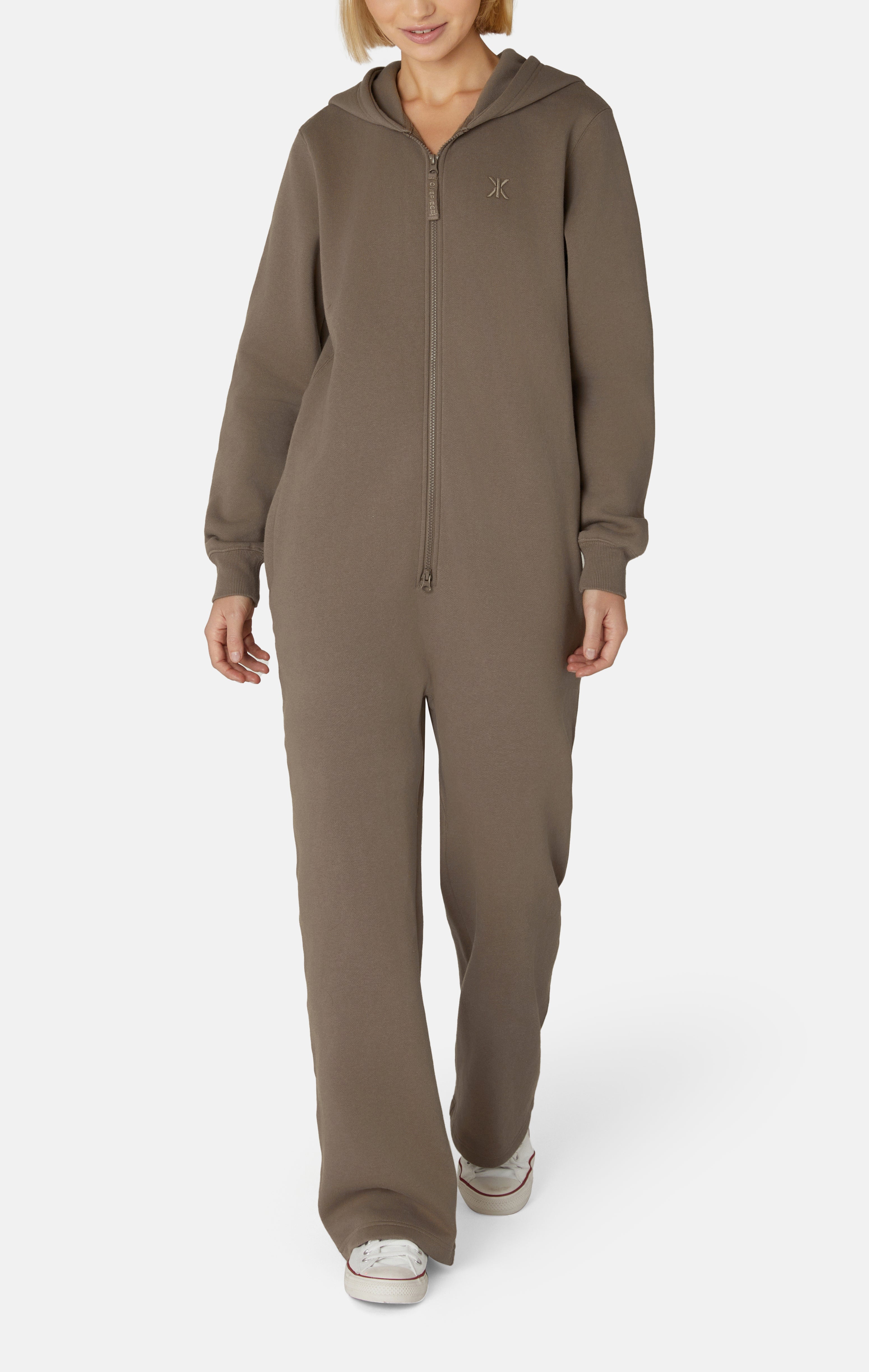 onepiece-straight-leg-jogger-jumpsuit-damen-braun image 2