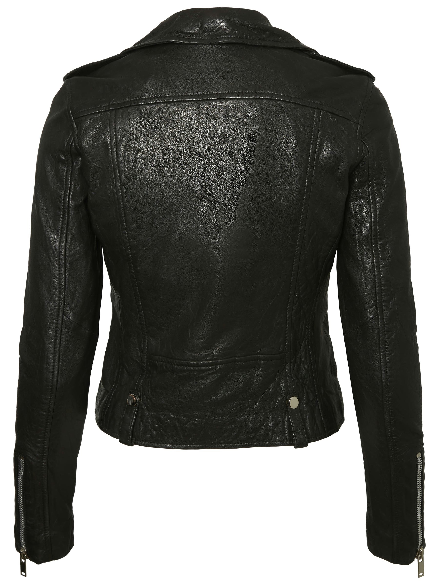 noisy-may-biker-lederjacke-damen-lammleder-schwarz-50-cm image 2