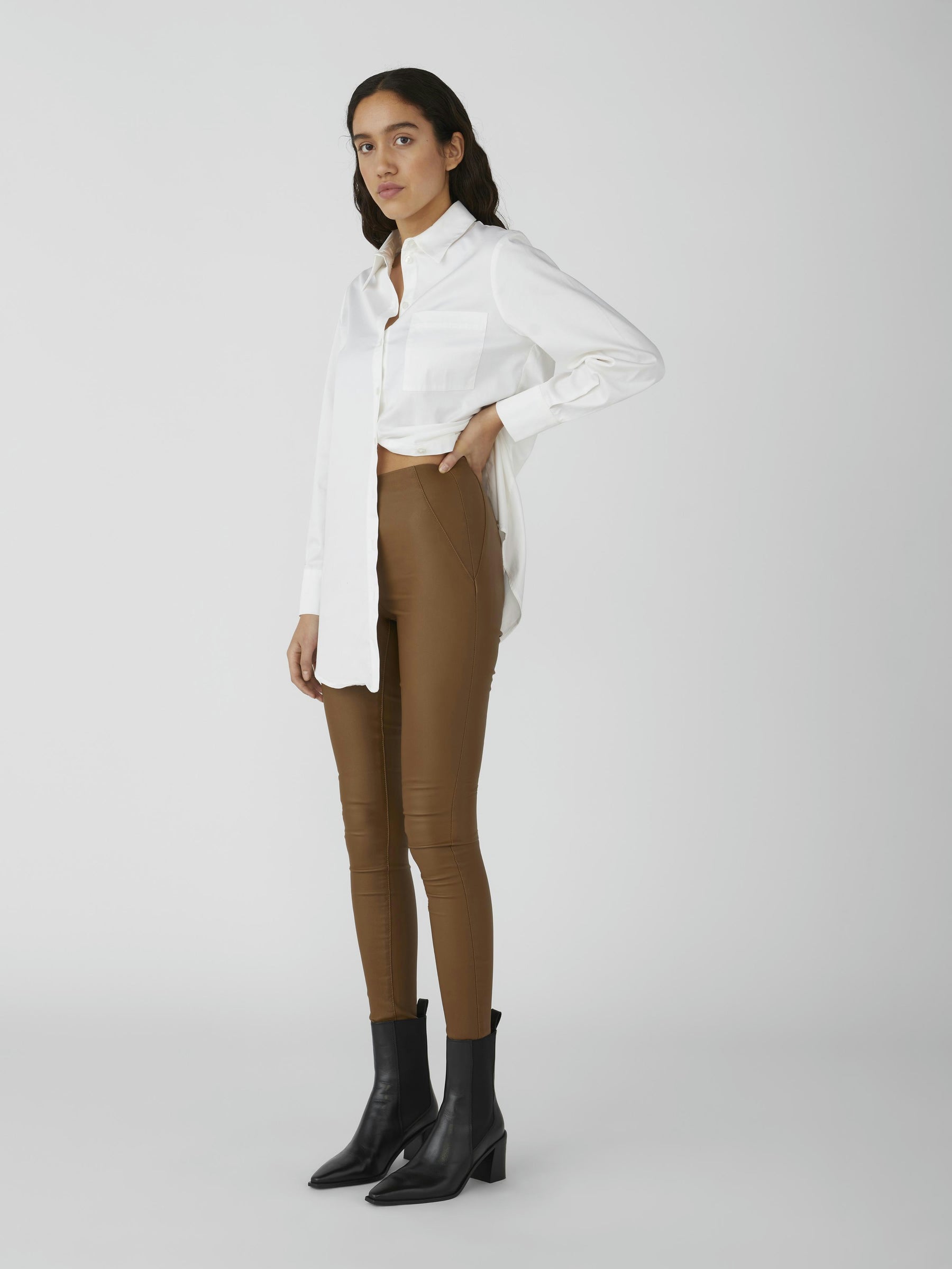 object-objbelle-legging-coated-mid-waist-glitzer image 4