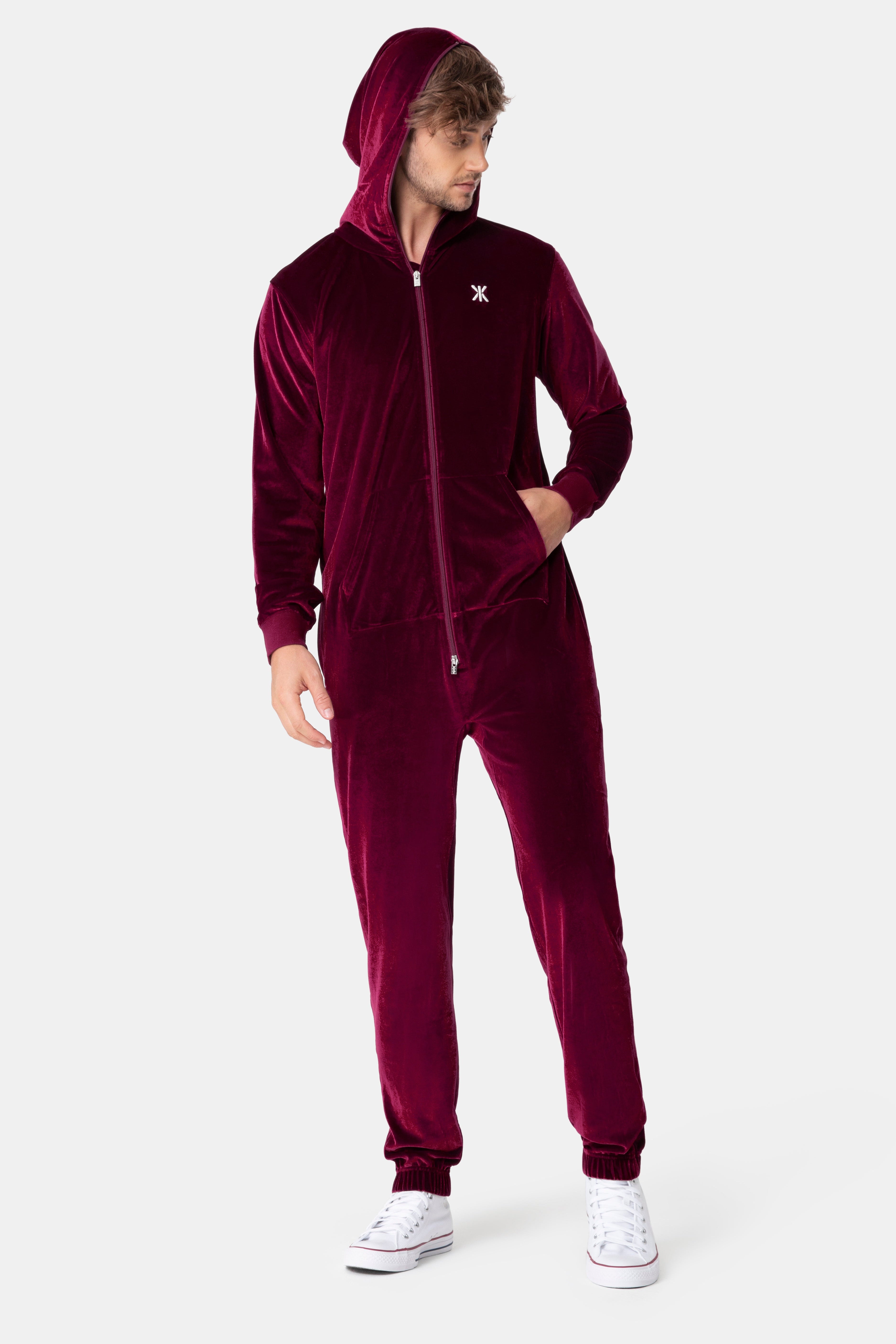 onepiece-original-velour-jumpsuit-overall-rot-samt image 7