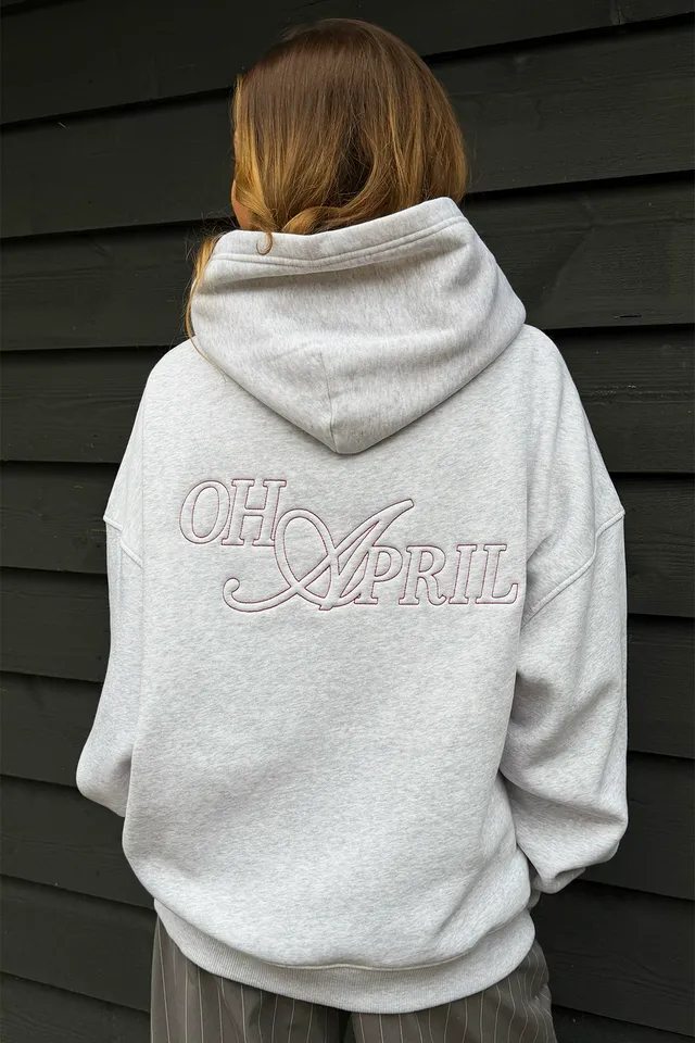 oh-april-oversized-hoodie-grey-melange-stickerei image 1