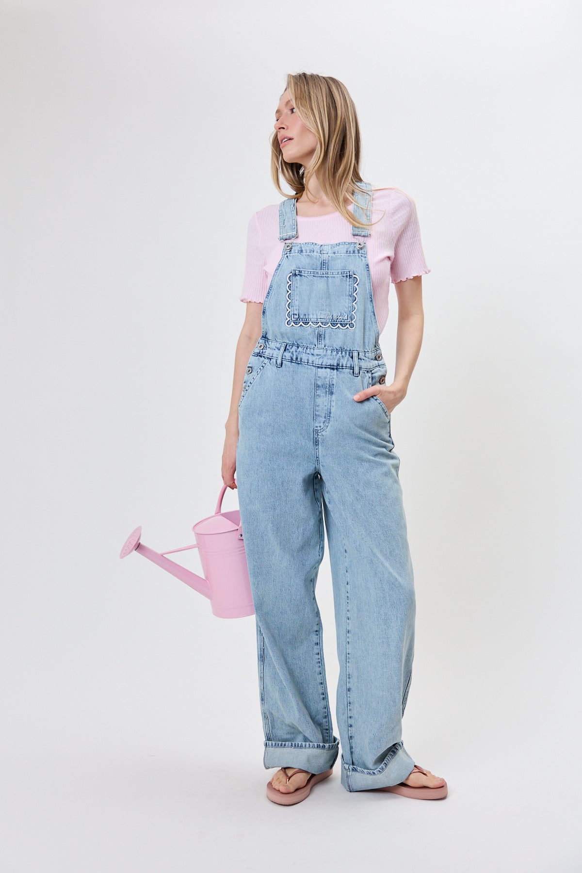 oh-april-solei-denim-overall-light-blue-wash-regular image 2