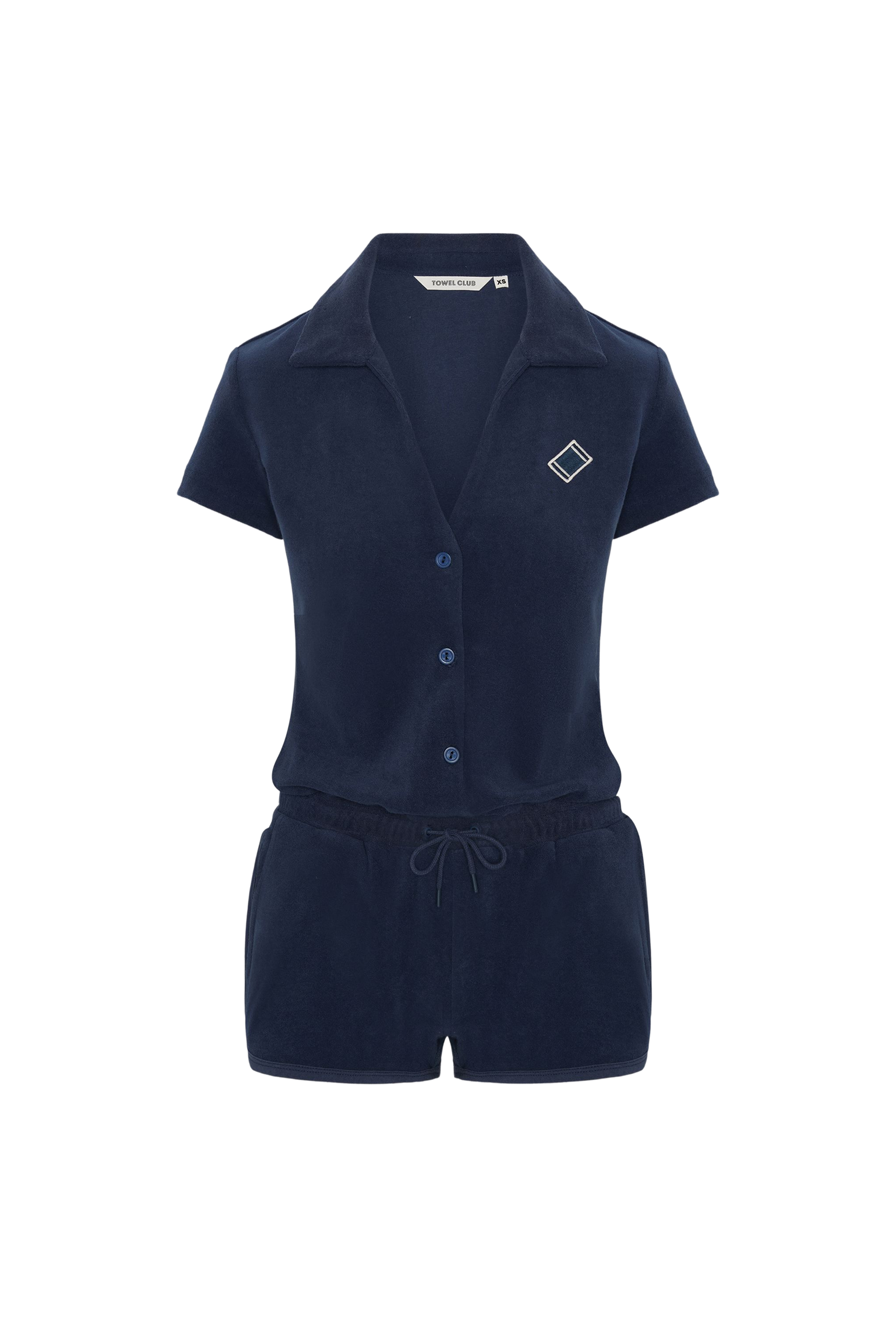 onepiece-towel-club-retro-short-jumpsuit-navy-frottee image 1
