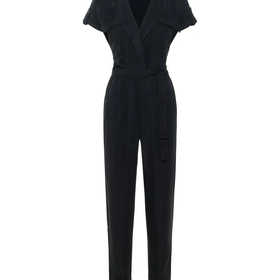 noisy-may-jumpsuit-kurzarm-schwarz-mit-g-rtel image 1